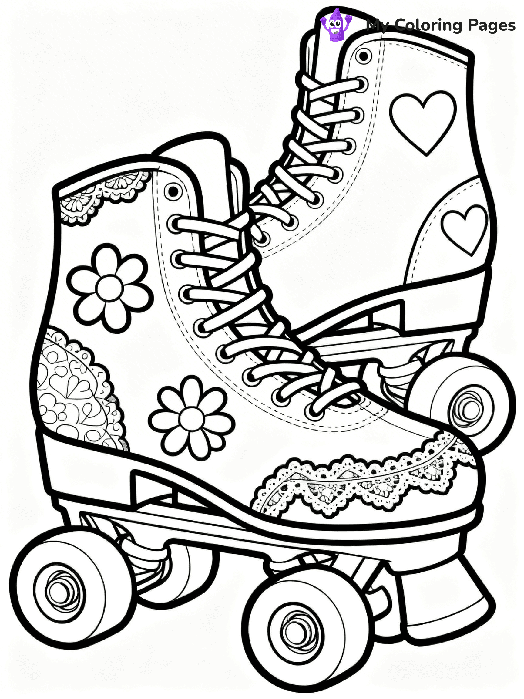 Roller Skate Coloring Pages - 22
