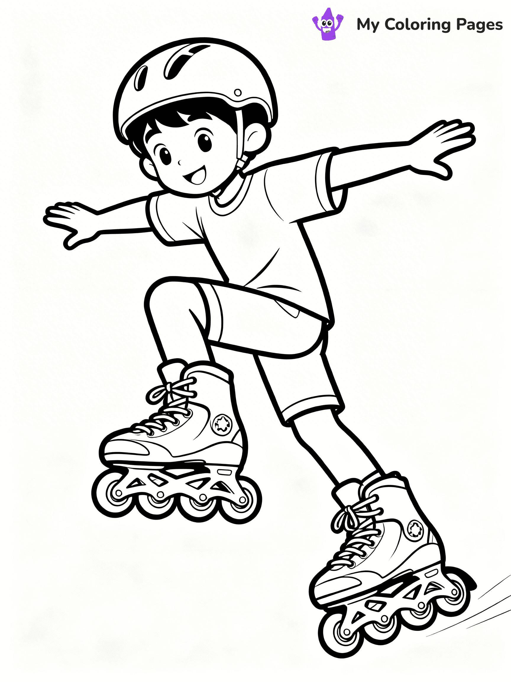 Roller Skate Coloring Pages - 9