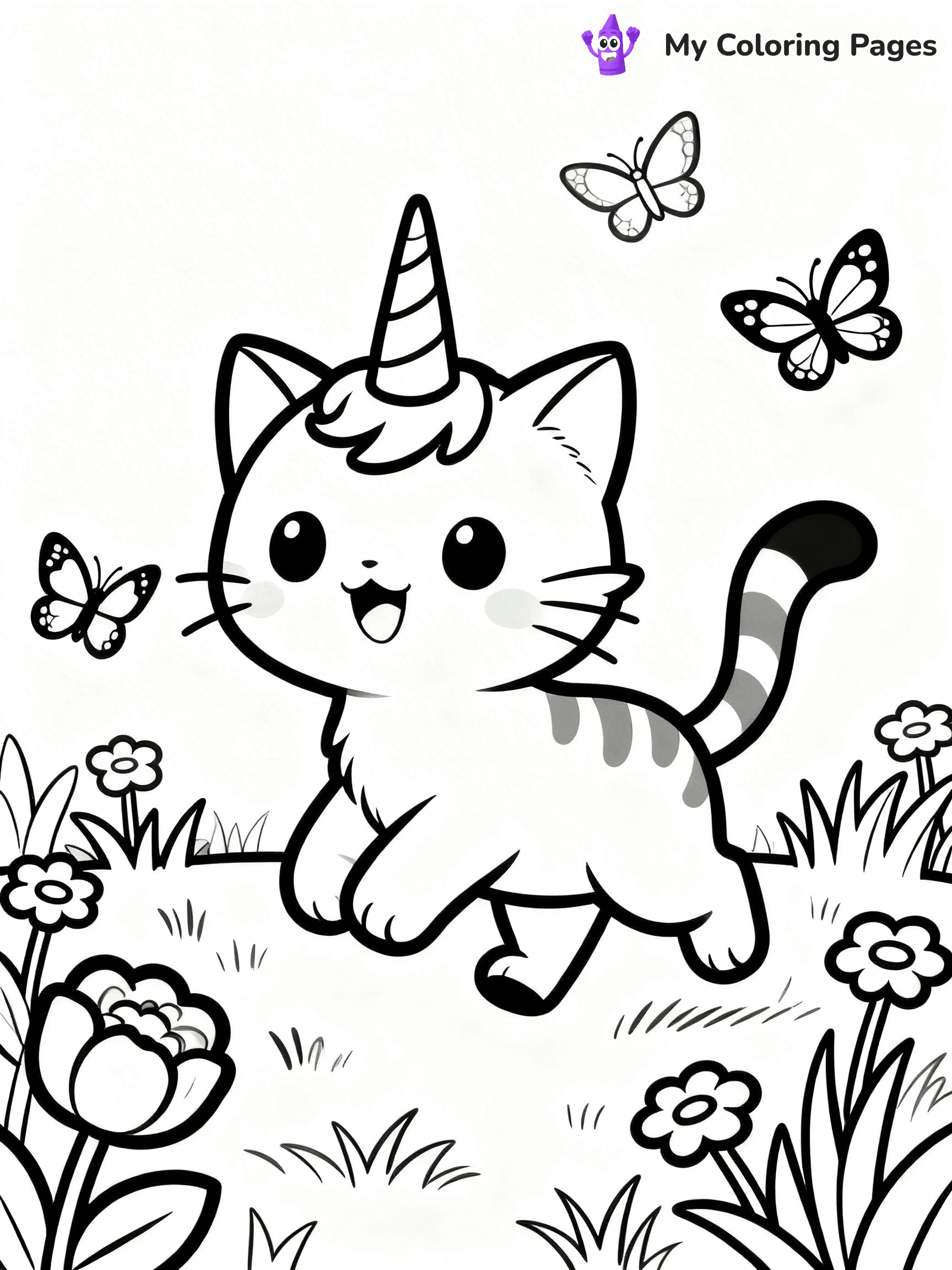 Kitty Unicorn Coloring Pages - 26
