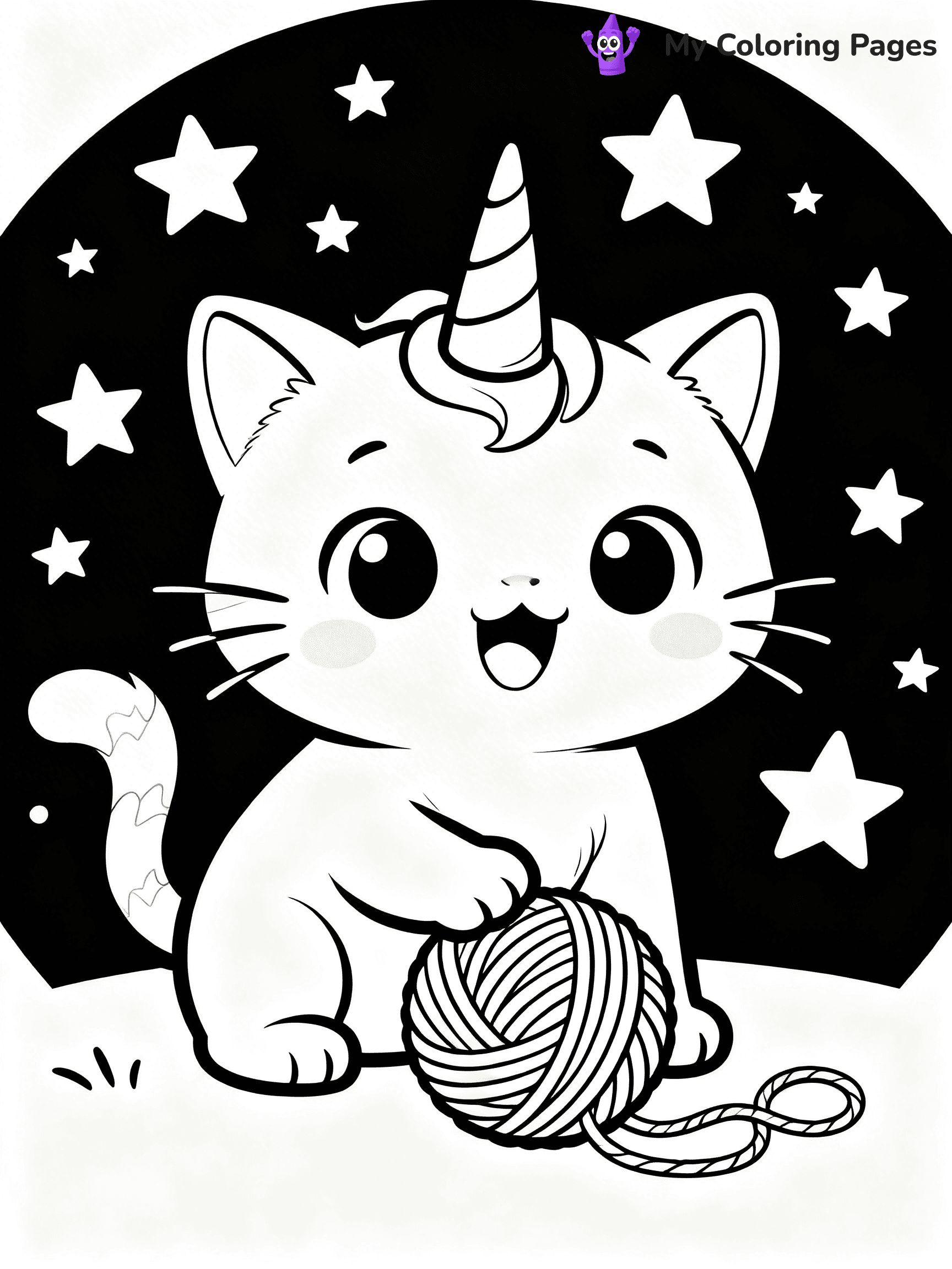 Kitty Unicorn Coloring Pages - 13