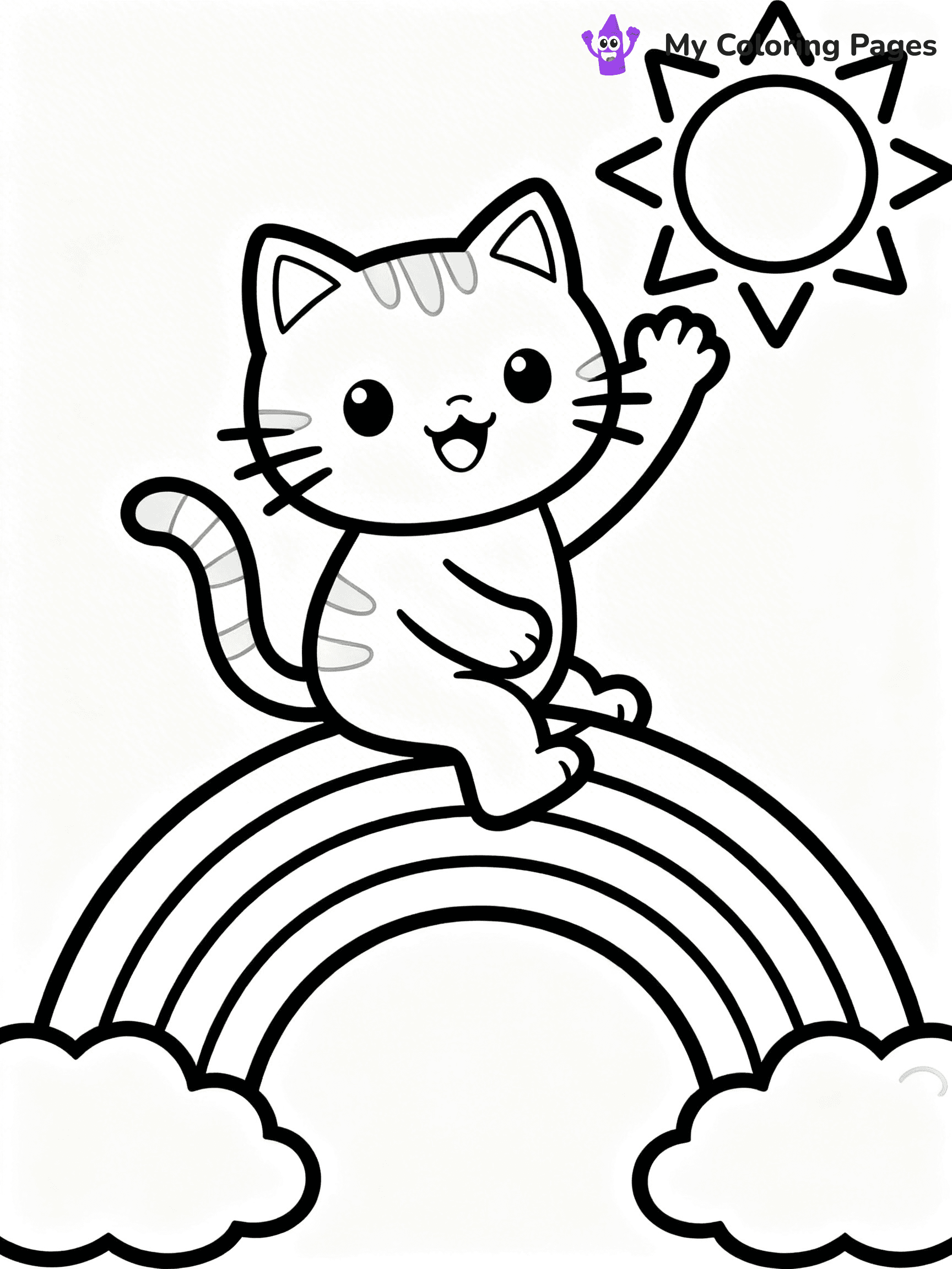 Kitty Unicorn Coloring Pages - 2