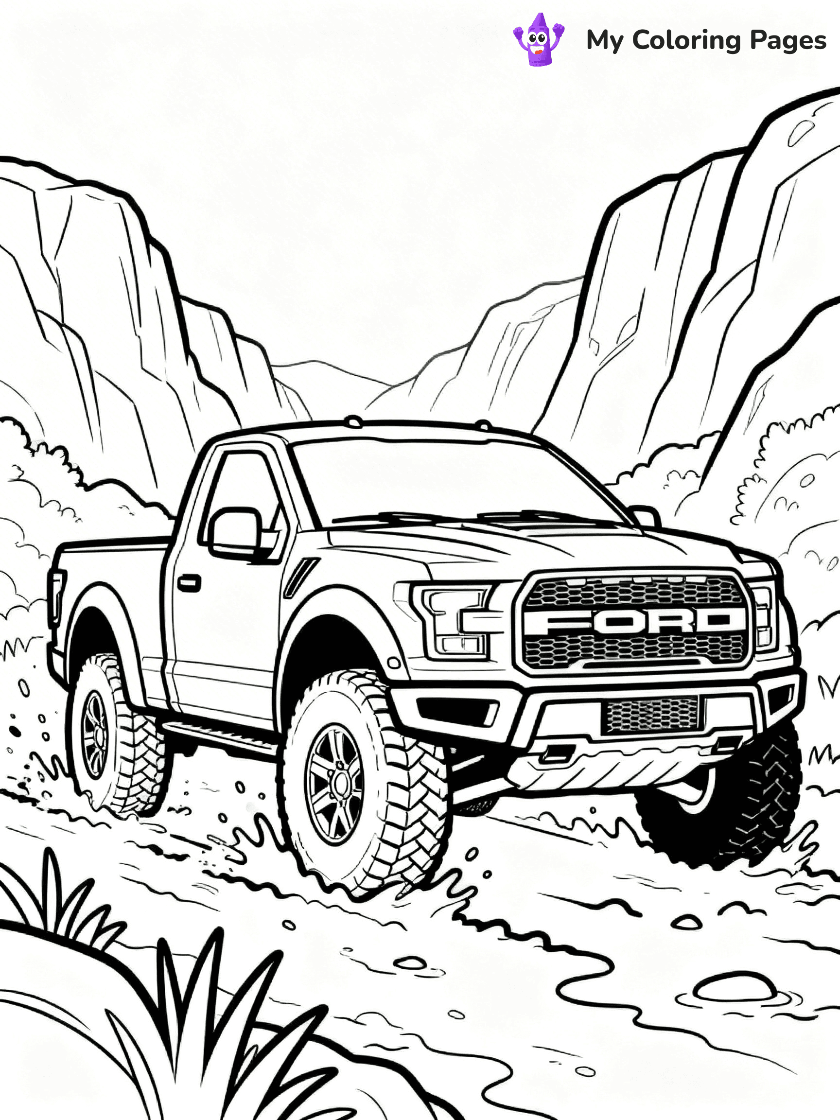 Ford Raptor Coloring Pages - 58