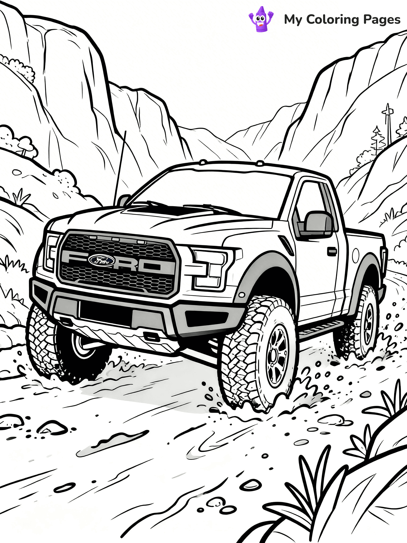 Ford Raptor Coloring Pages - 57