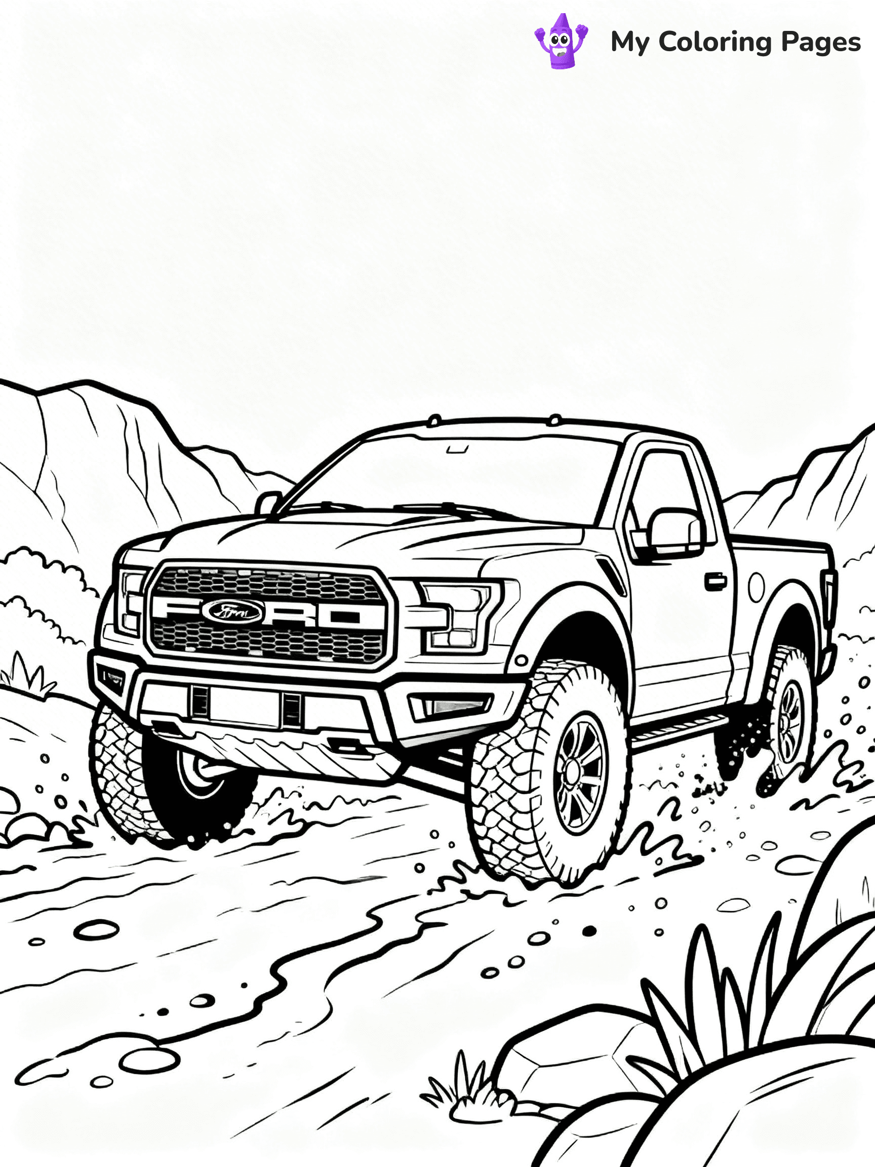 Ford Raptor Coloring Pages - 56