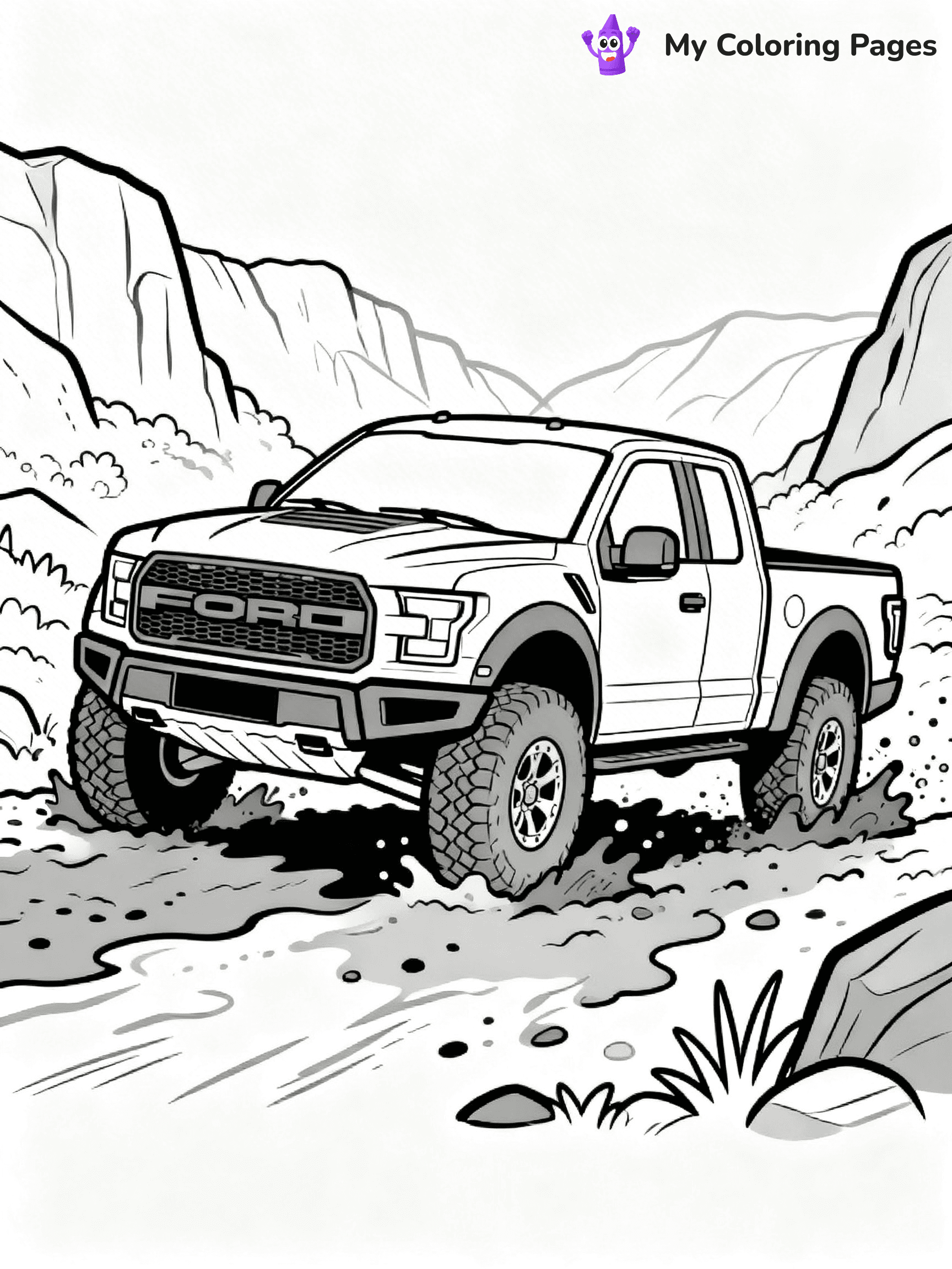 Ford Raptor Coloring Pages - 54