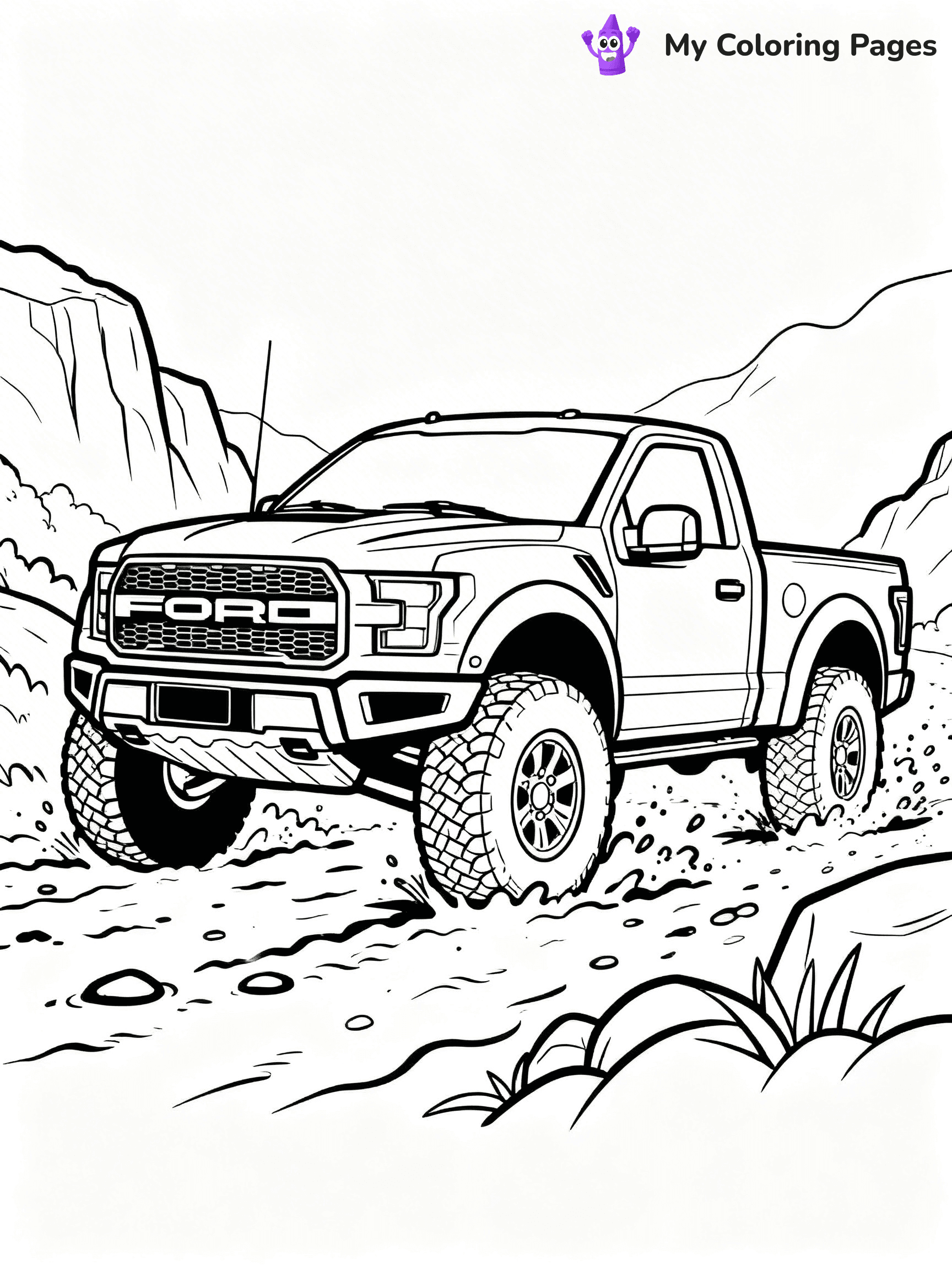 Ford Raptor Coloring Pages - 53