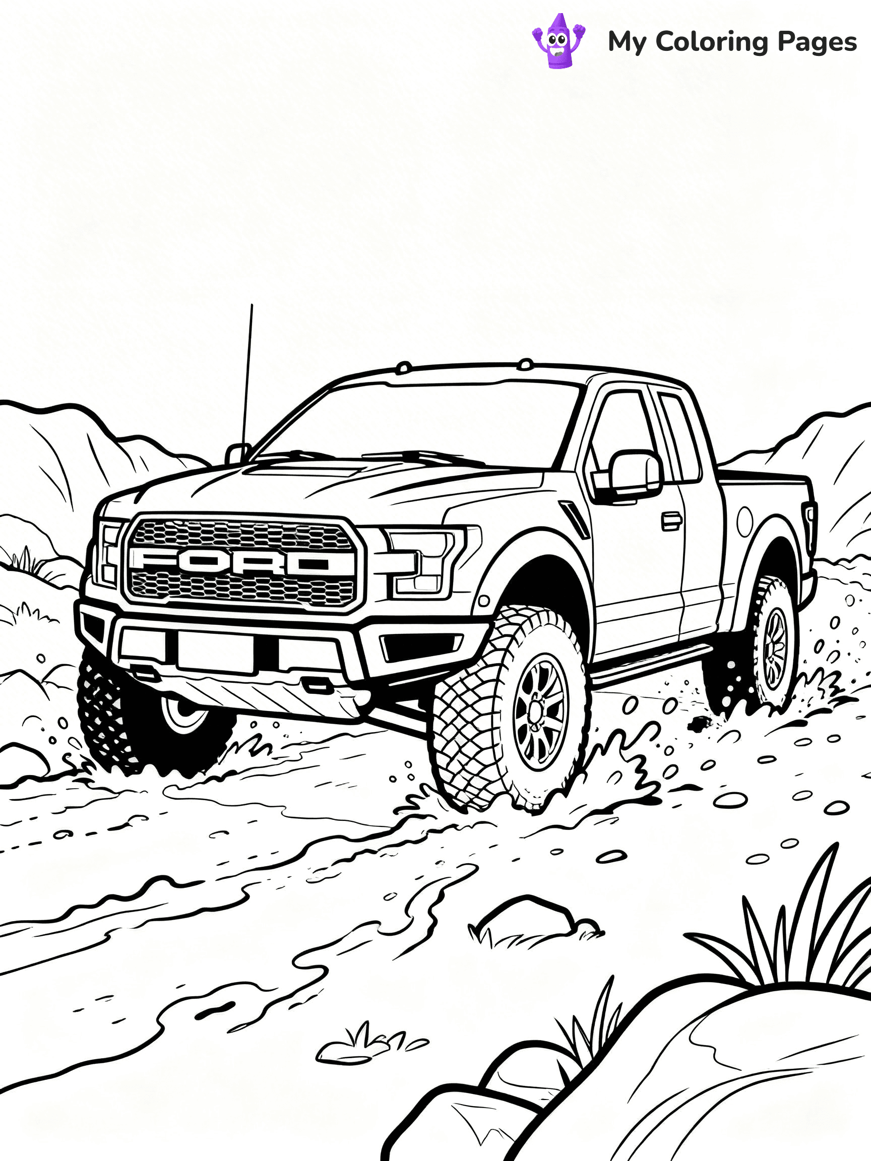 Ford Raptor Coloring Pages - 52