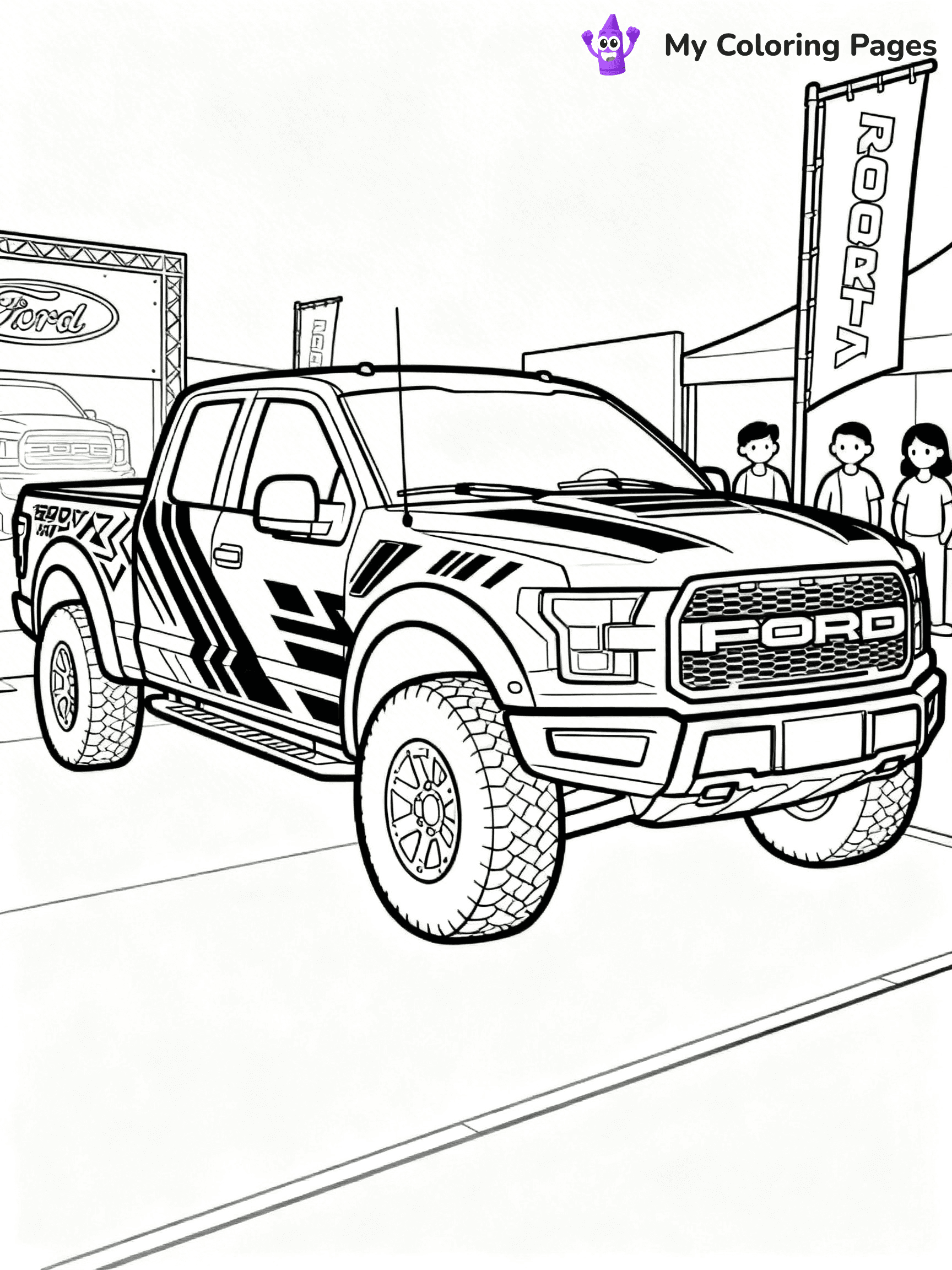 Ford Raptor Coloring Pages - 27