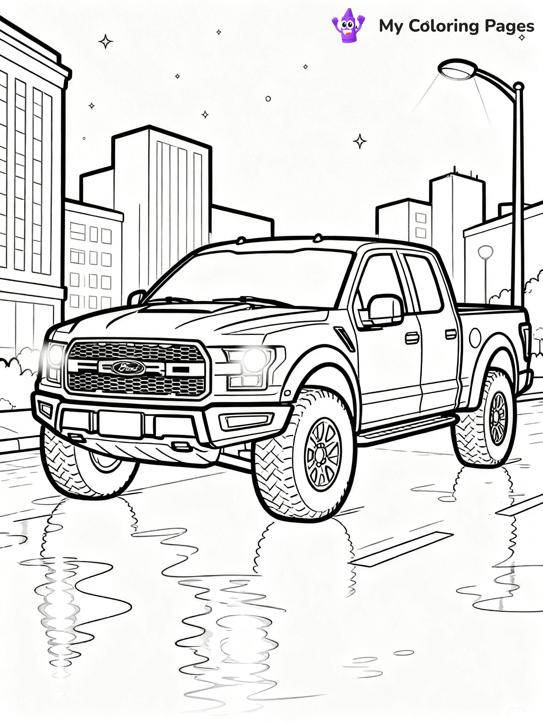 Ford Raptor Coloring Pages - 14