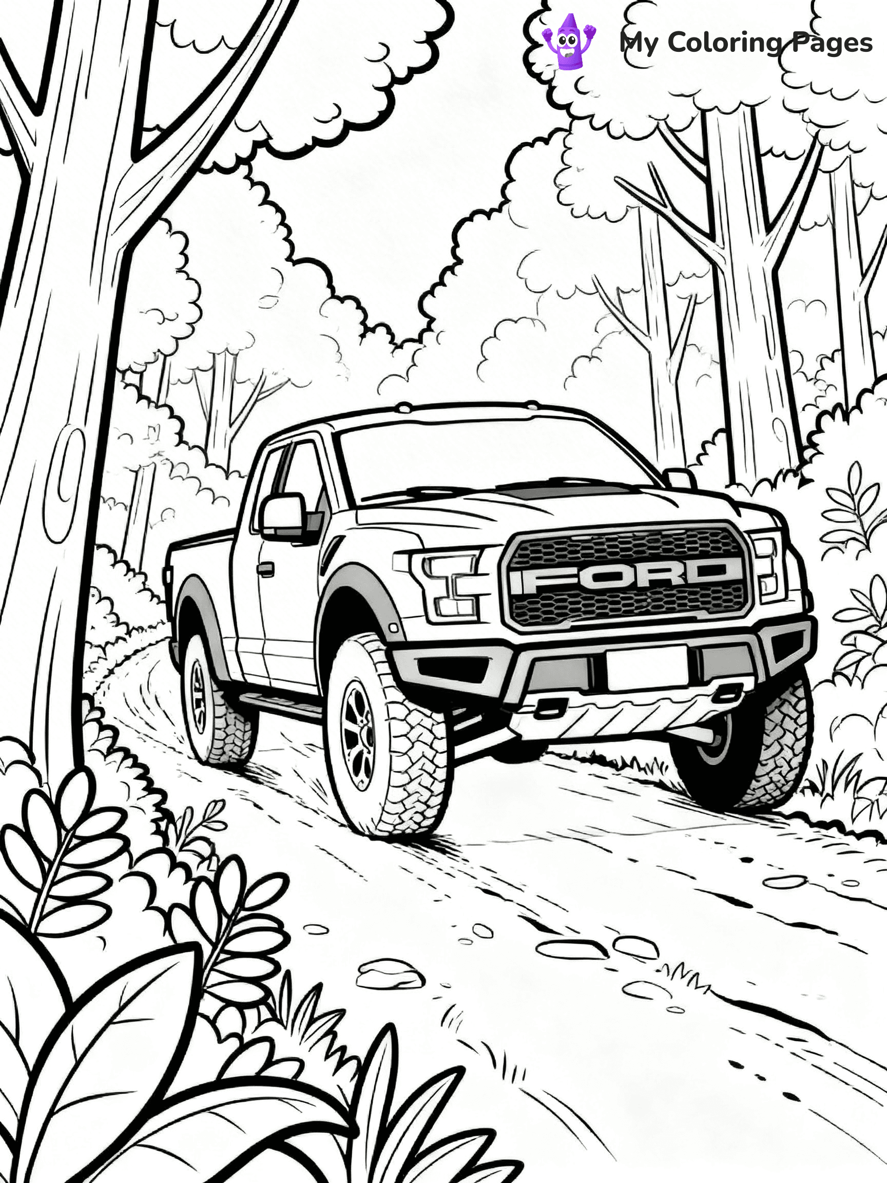 Ford Raptor Coloring Pages - 3