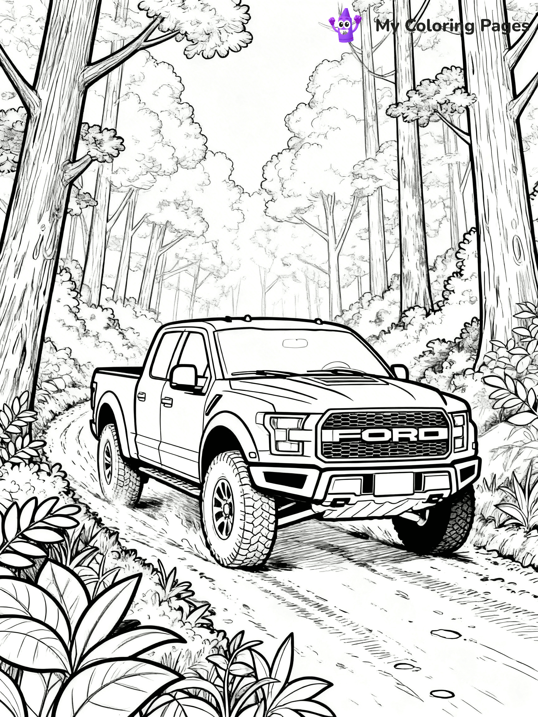 Ford Raptor Coloring Pages - 1