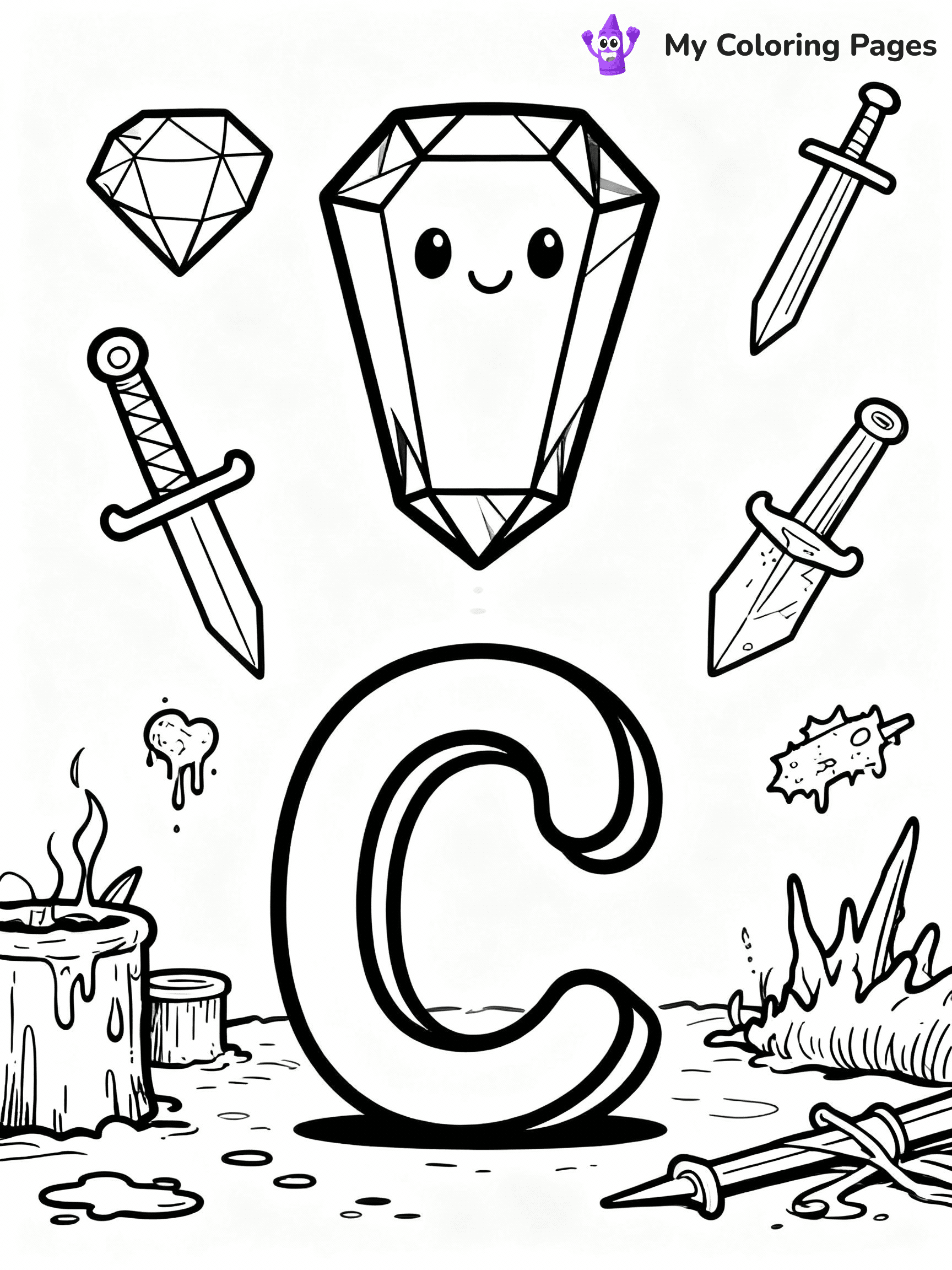 Alphabet Lore Coloring Pages - 33