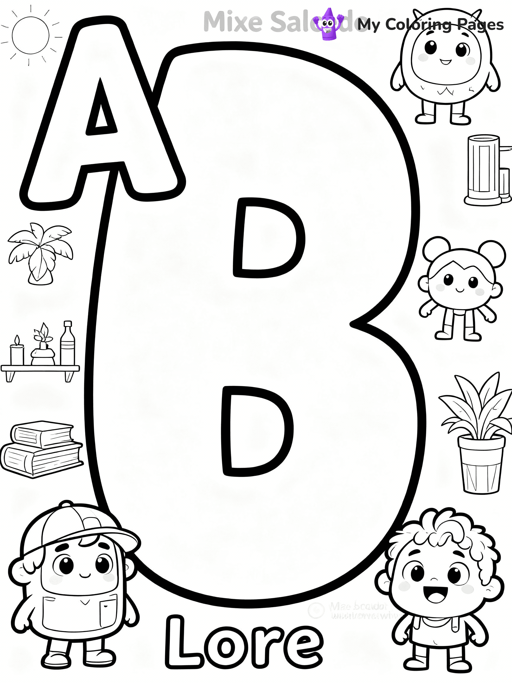Alphabet Lore Coloring Pages - 16