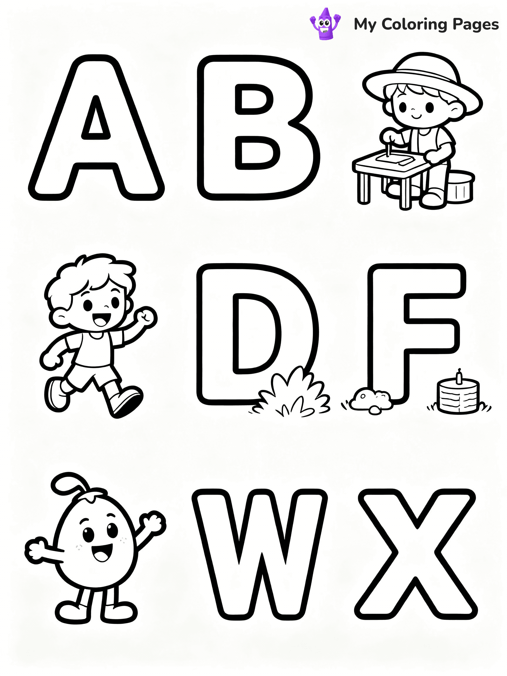 Alphabet Lore Coloring Pages - 12
