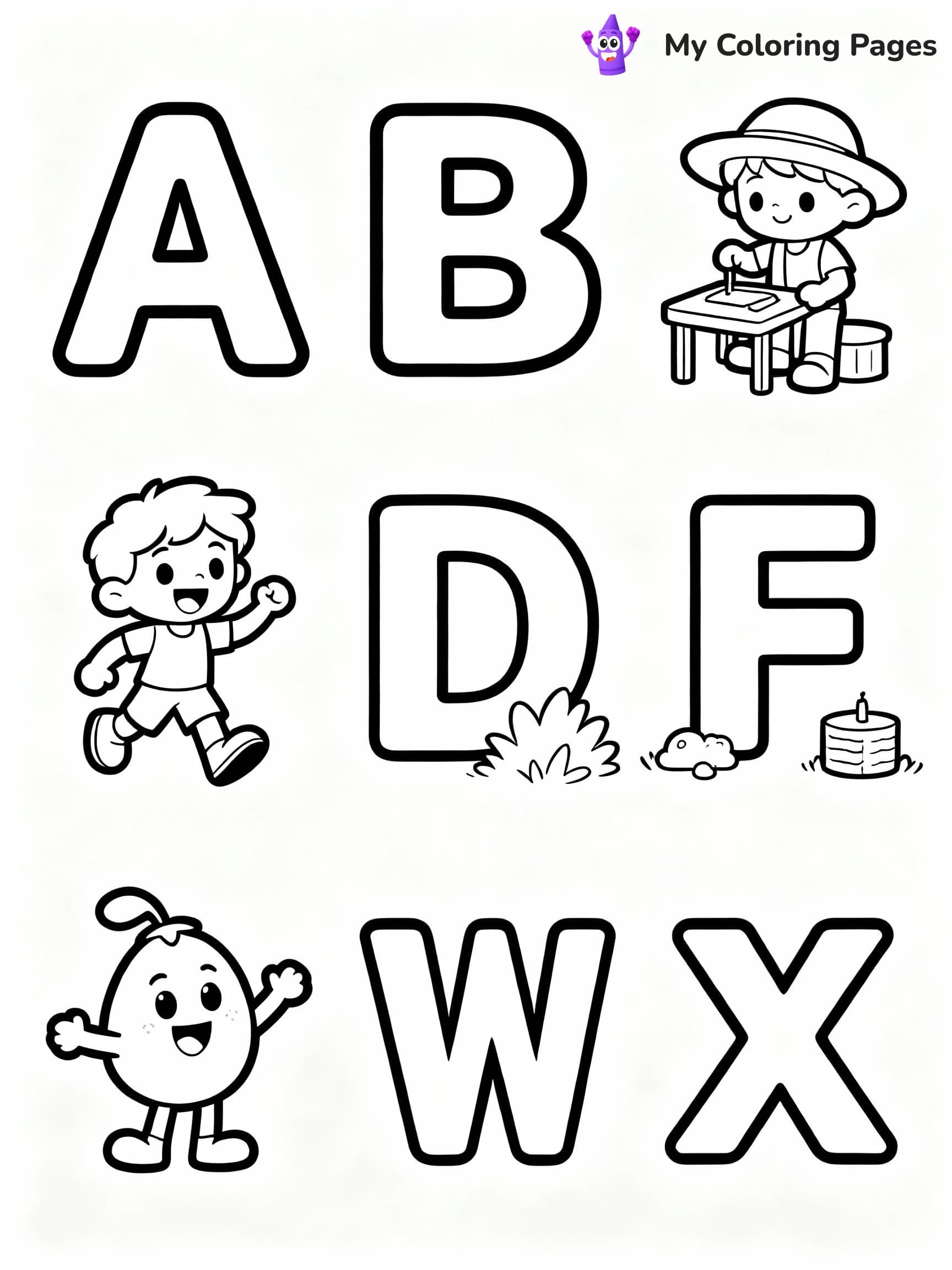 Alphabet Lore Coloring Pages - 12