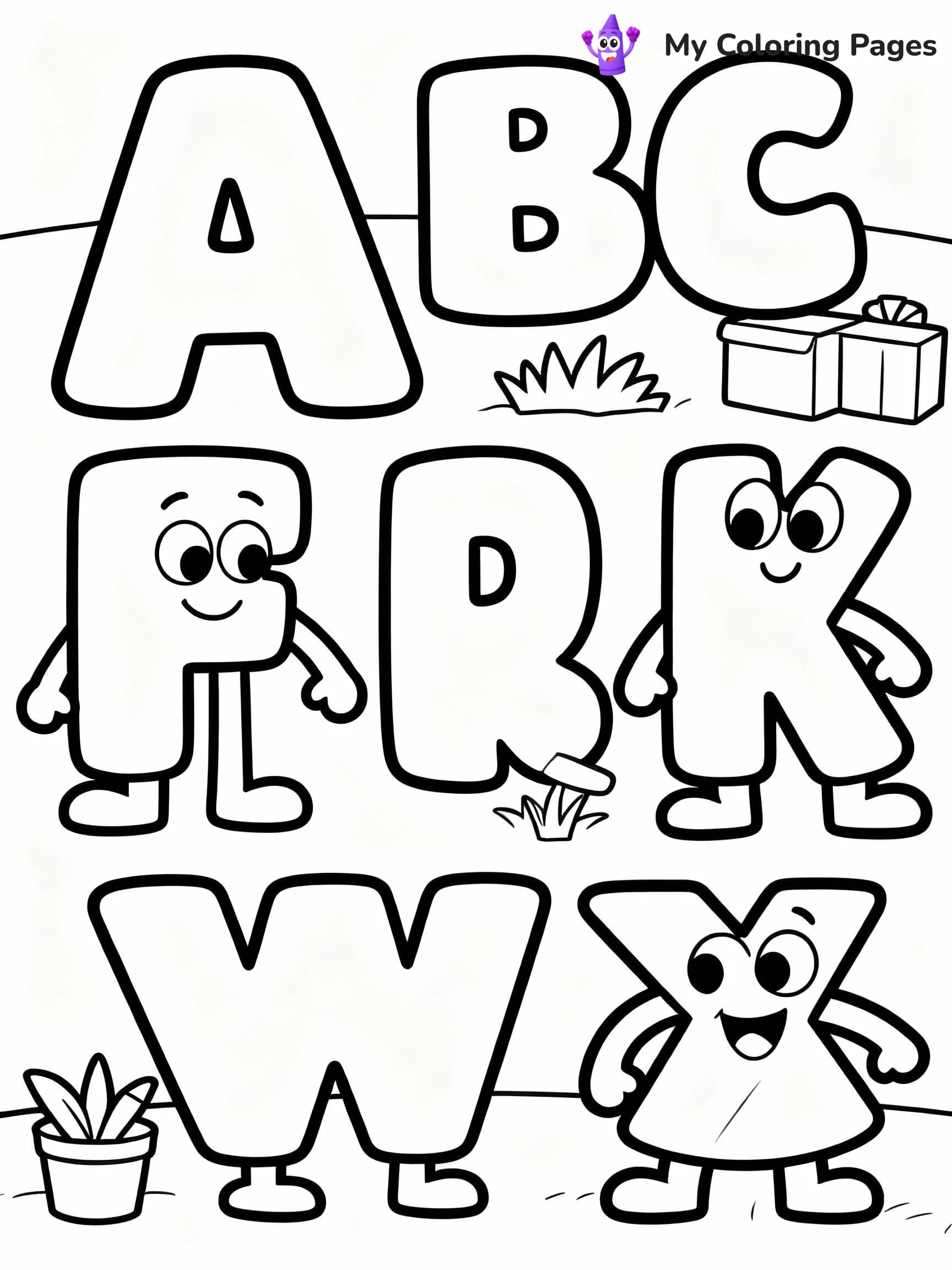 Alphabet Lore Coloring Pages - 8