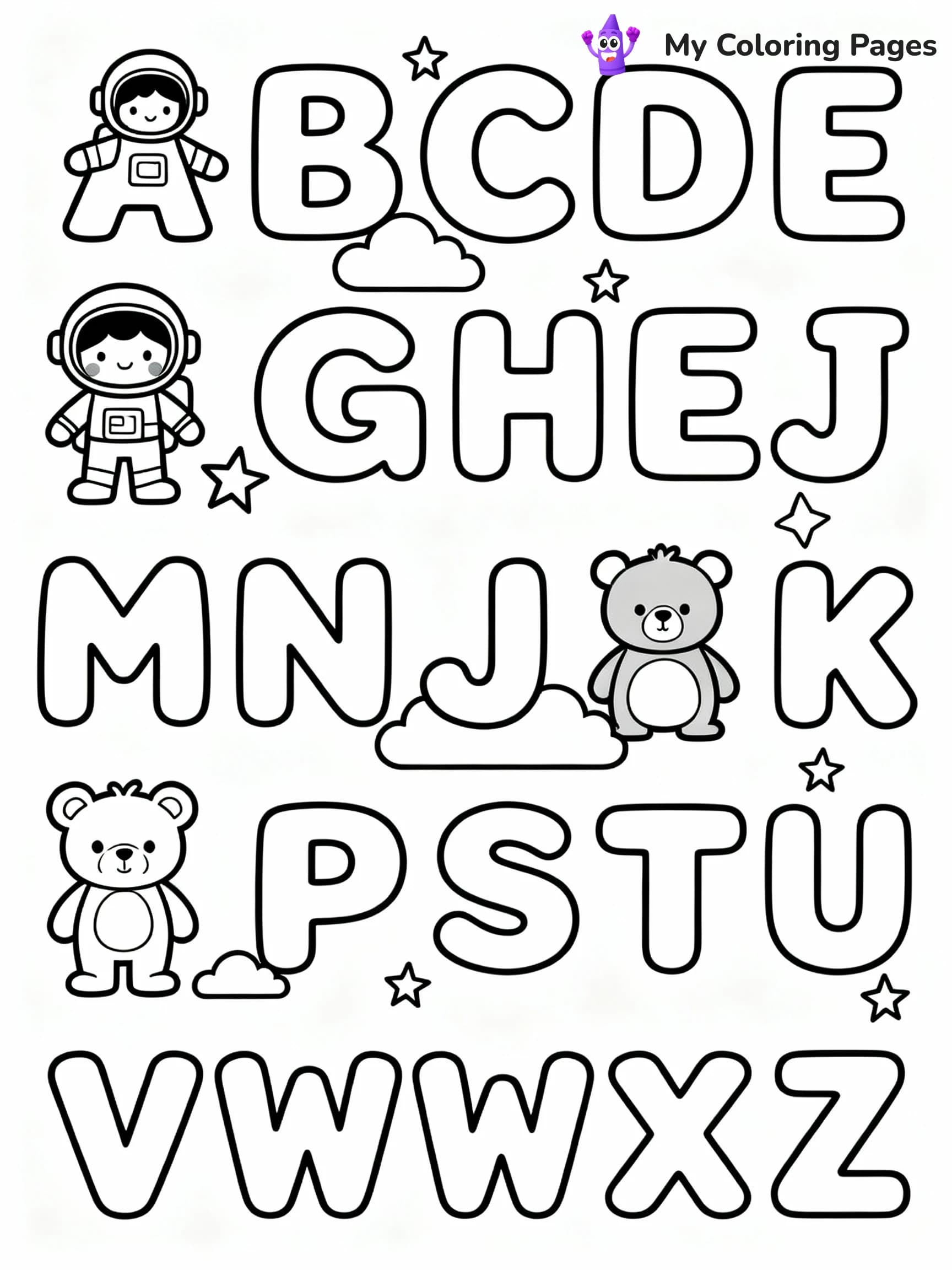 Alphabet Lore Coloring Pages - 6