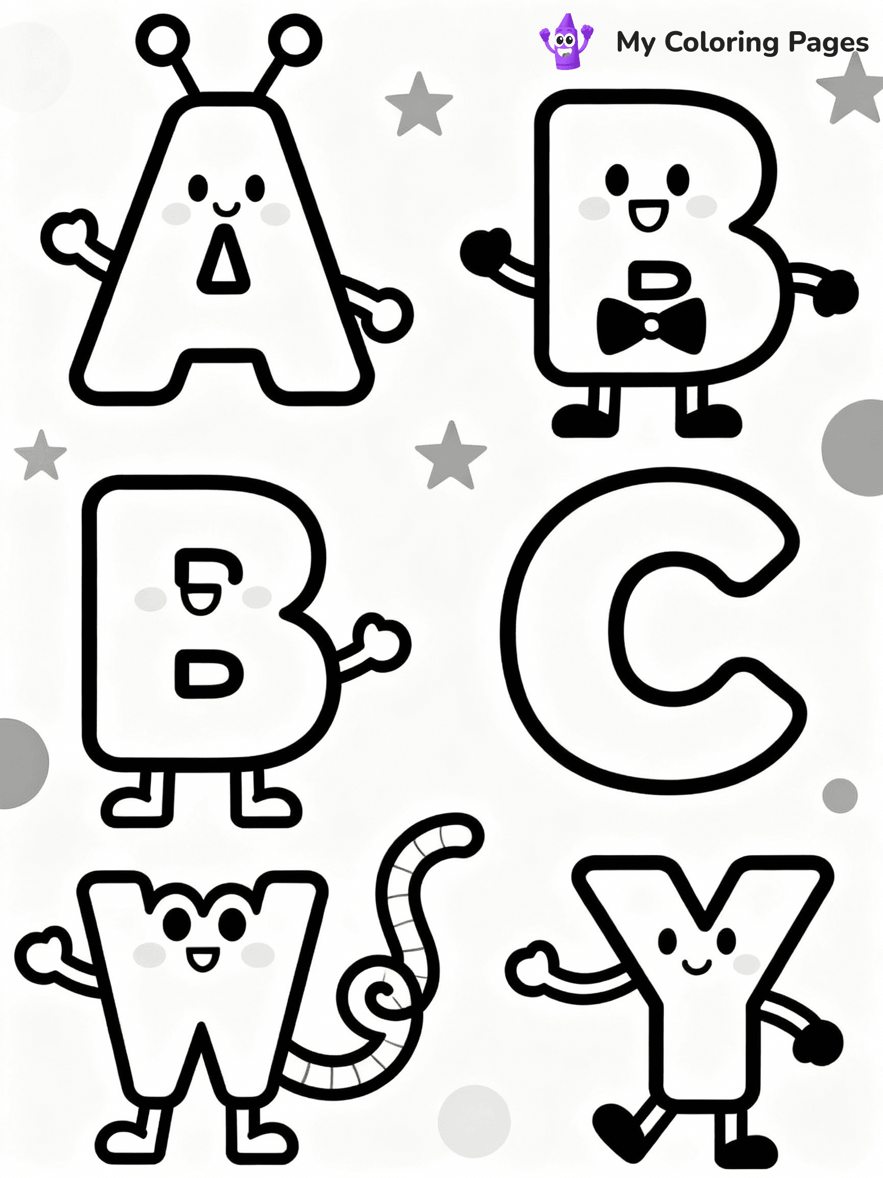 Alphabet Lore Coloring Pages - 1