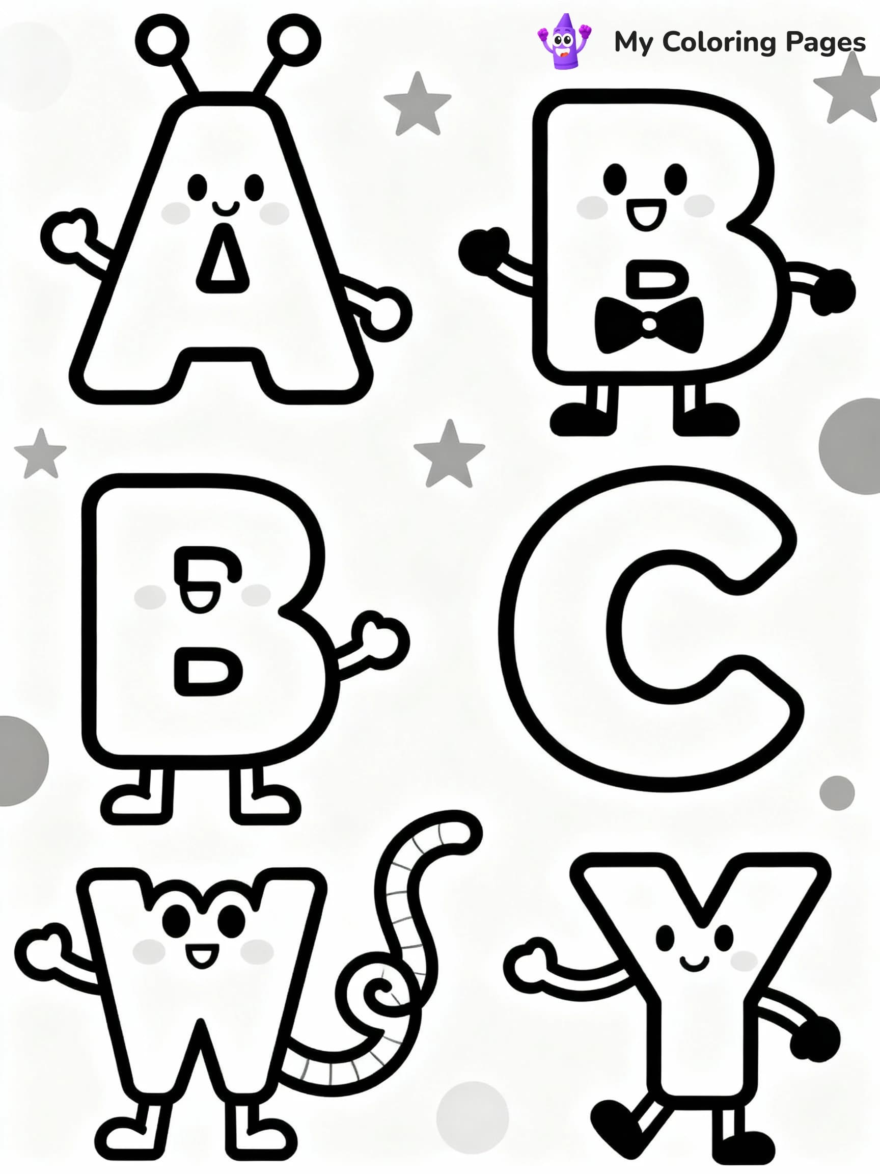 Alphabet Lore Coloring Pages - 1