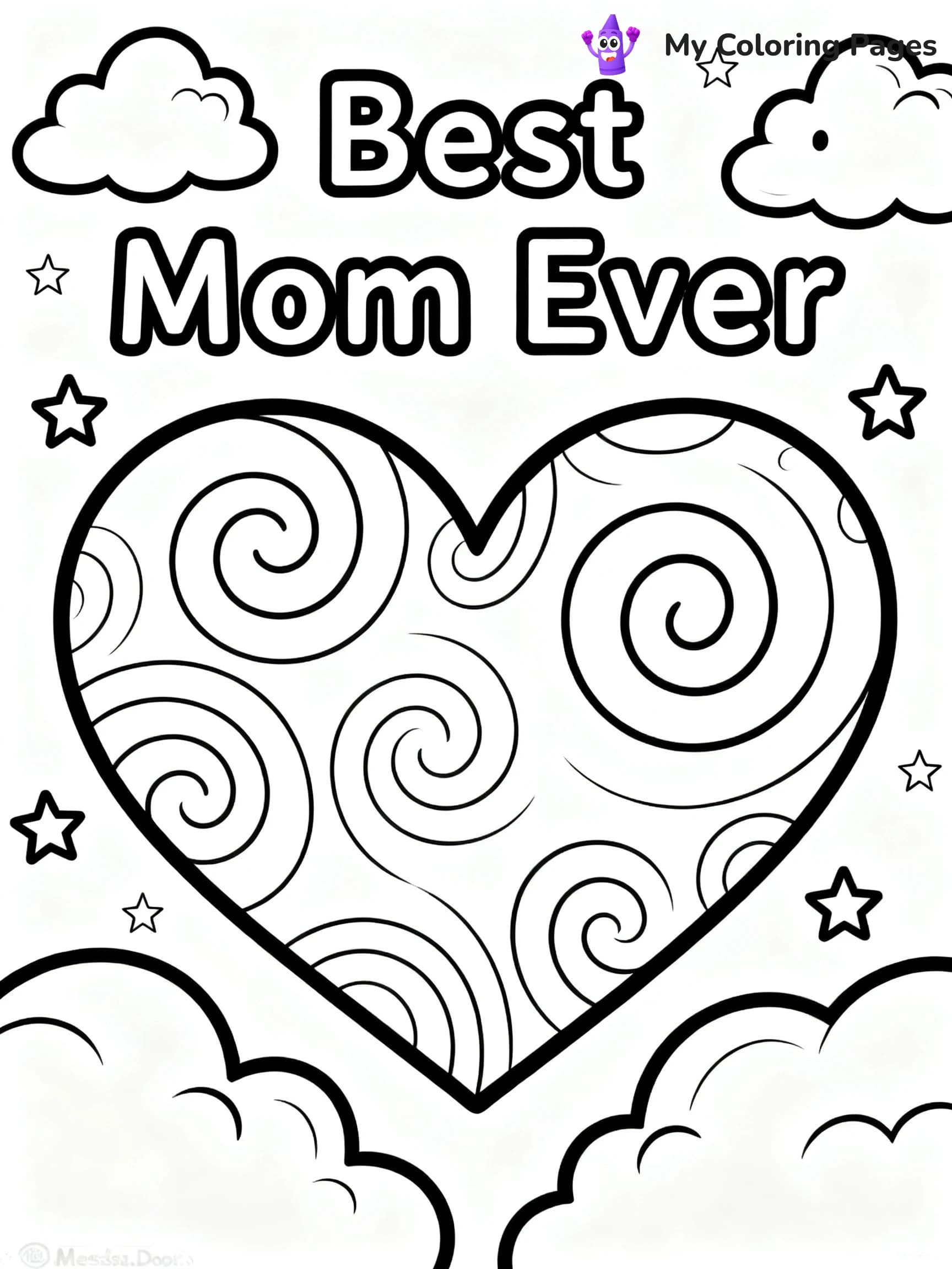Best Mom Coloring Pages - 24