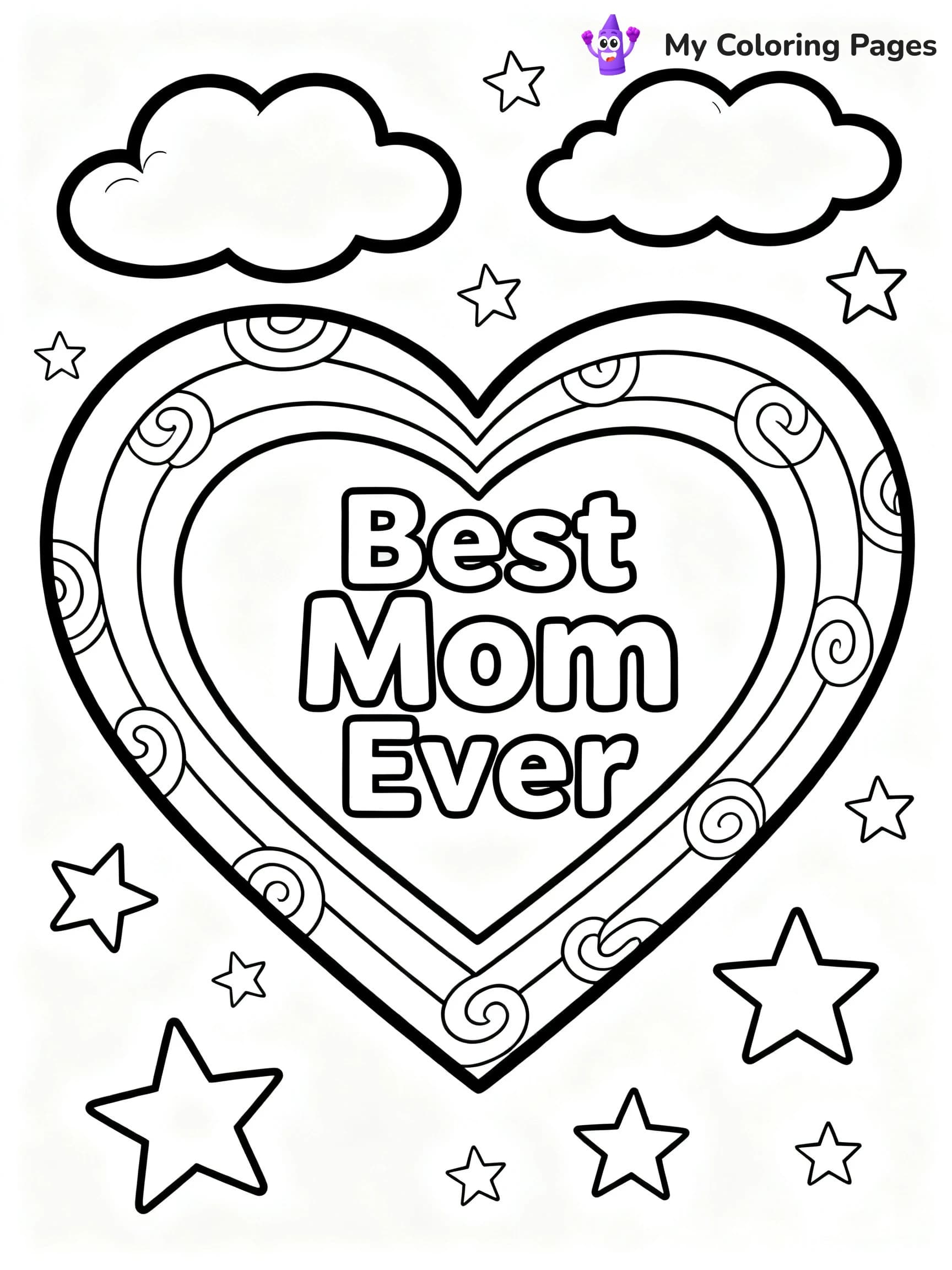 Best Mom Coloring Pages - 23