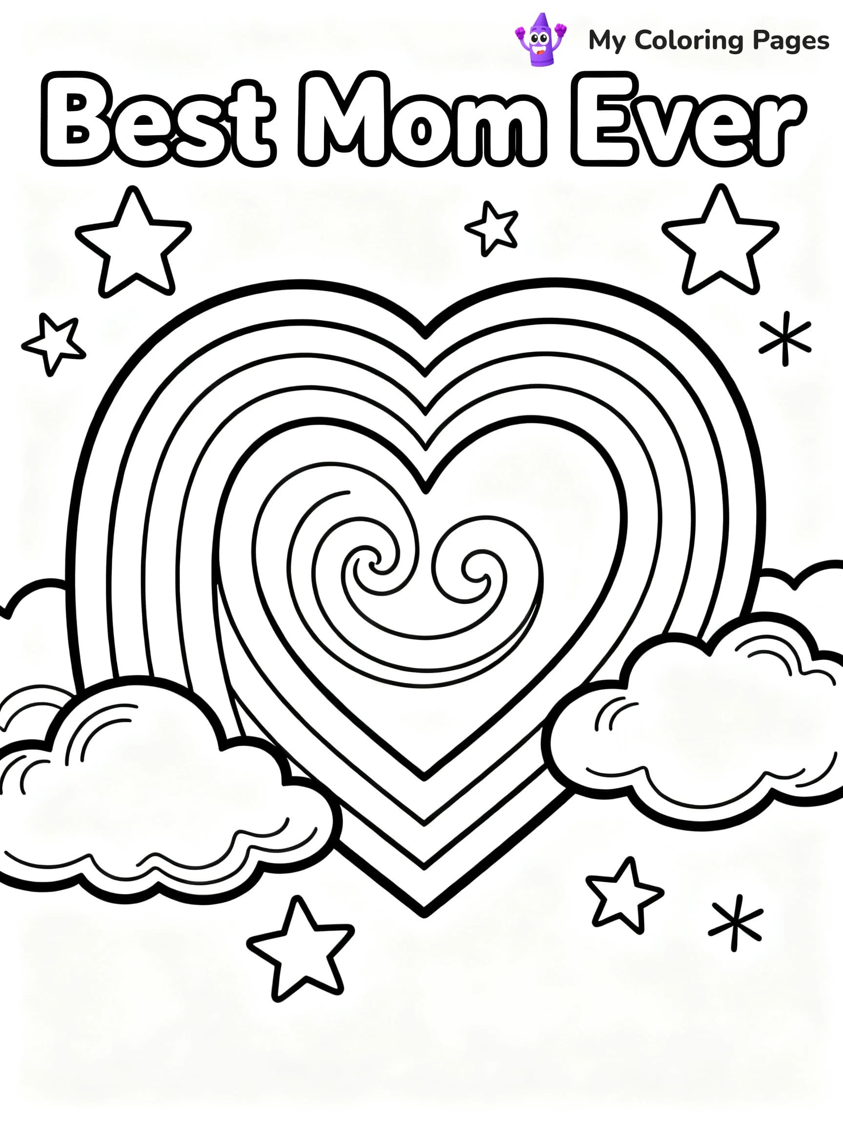 Best Mom Coloring Pages - 22