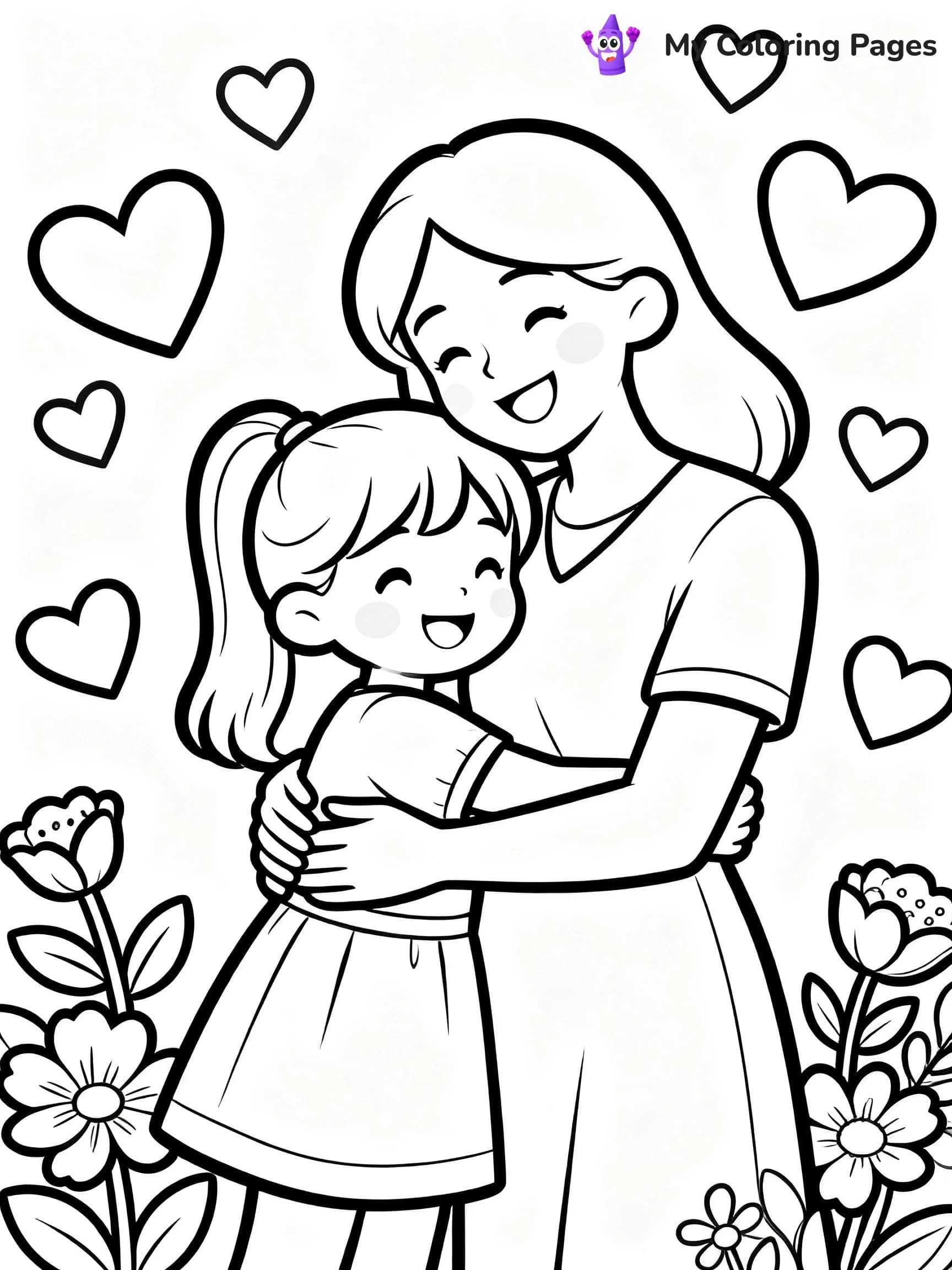 Best Mom Coloring Pages - 21