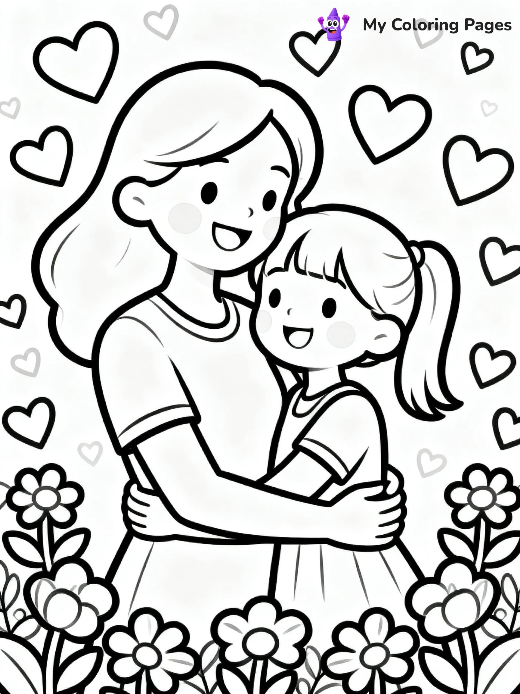 Best Mom Coloring Pages - 20