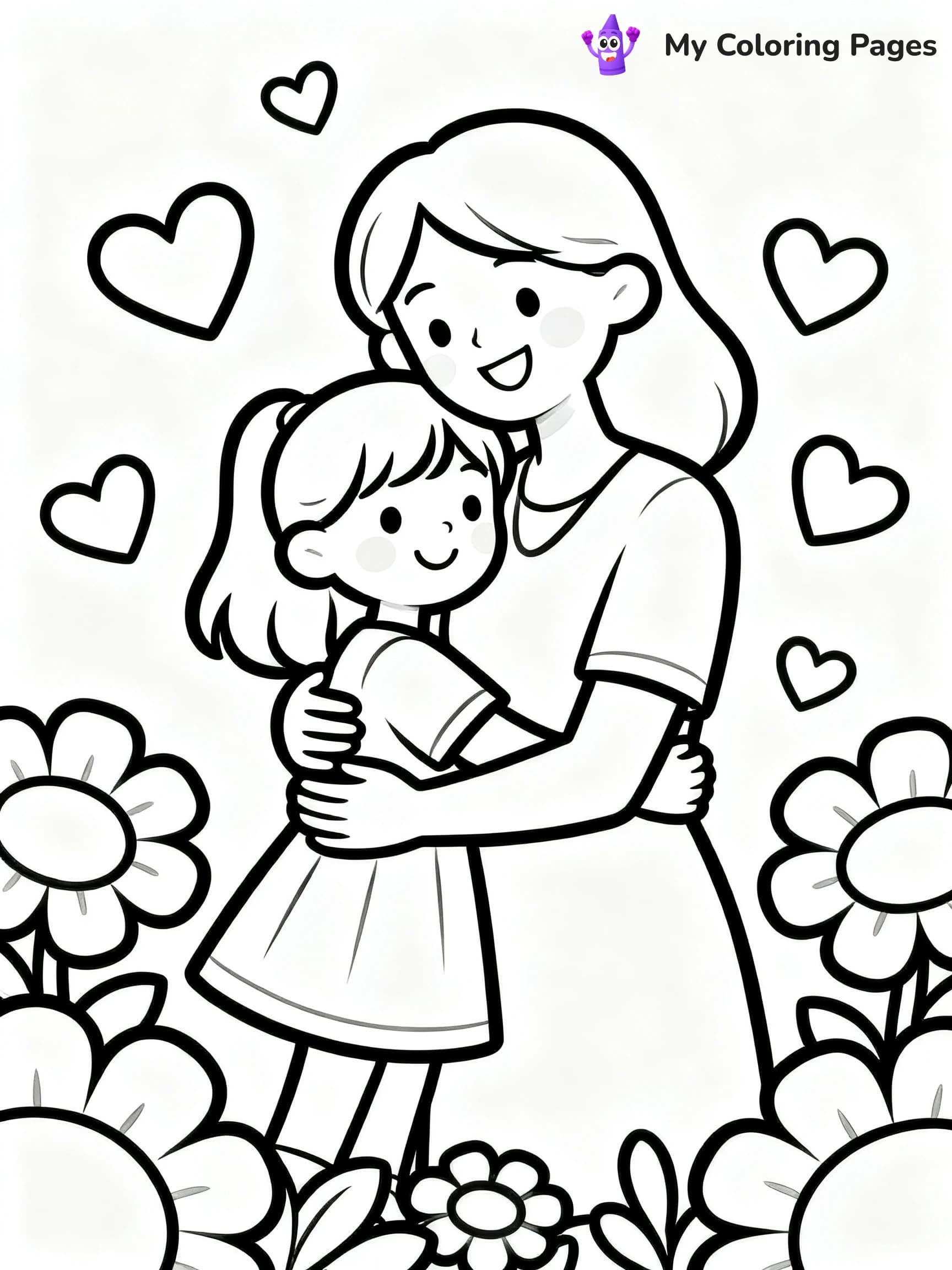 Best Mom Coloring Pages - 19