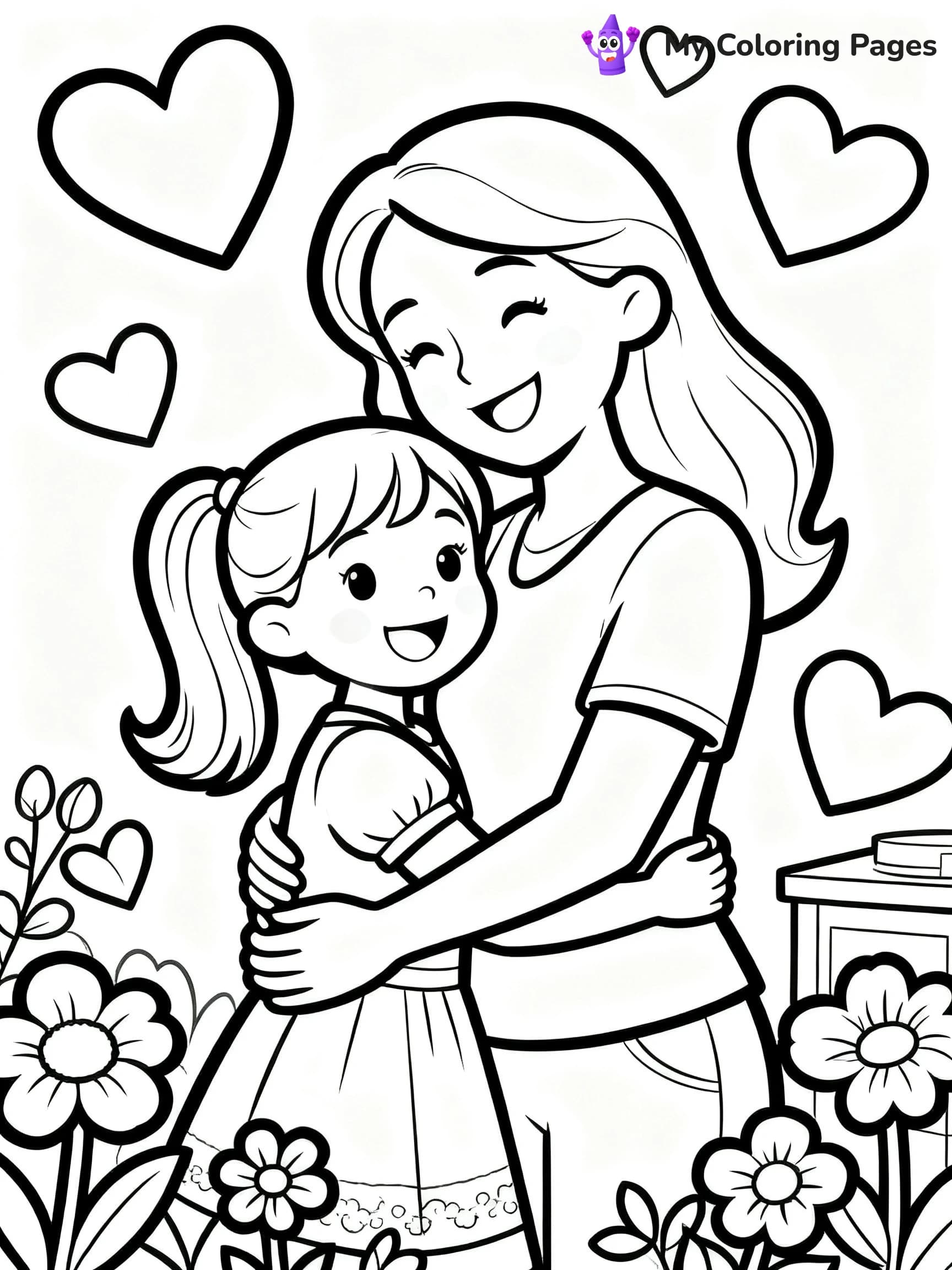 Best Mom Coloring Pages - 18