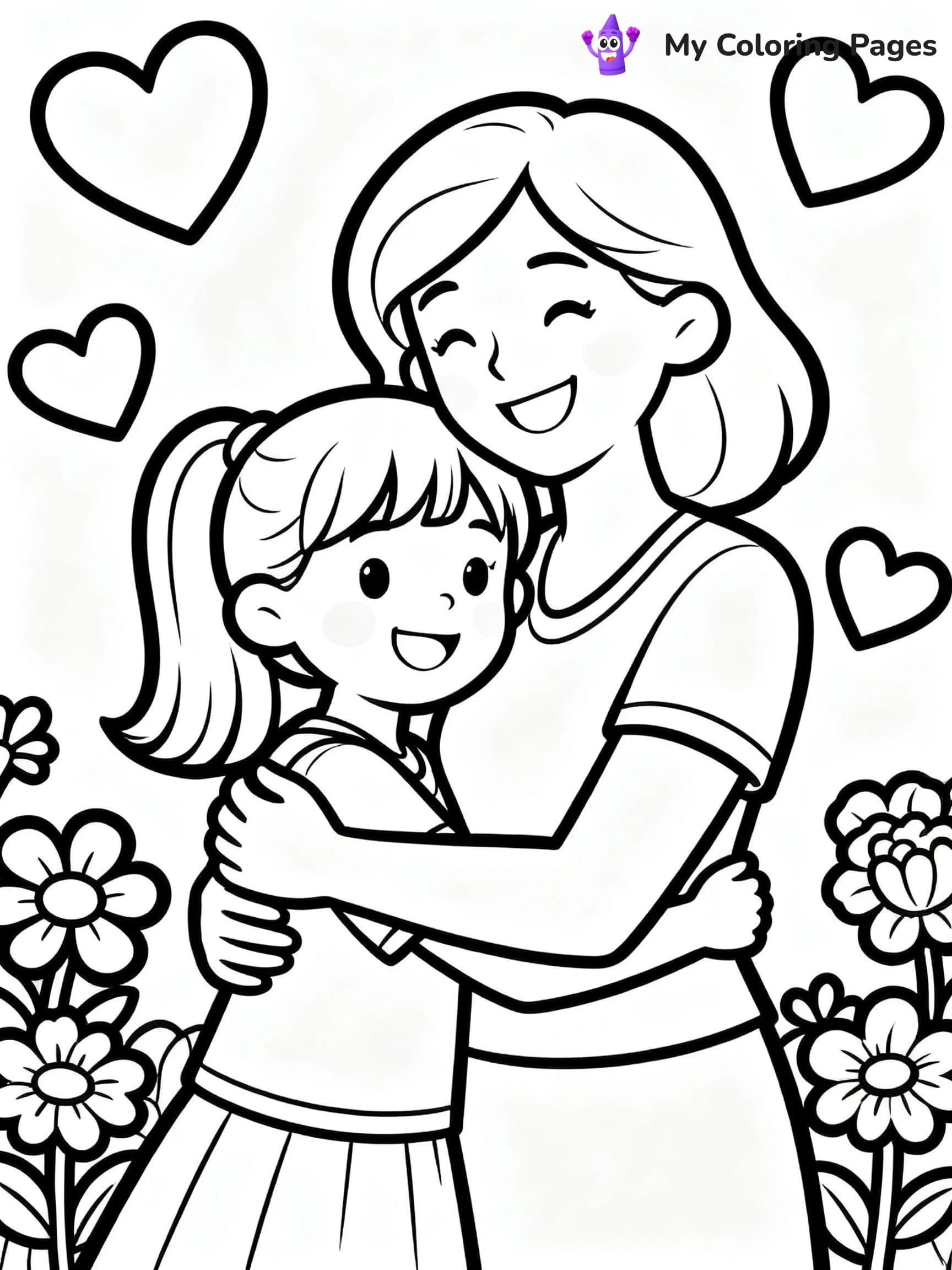 Best Mom Coloring Pages - 17