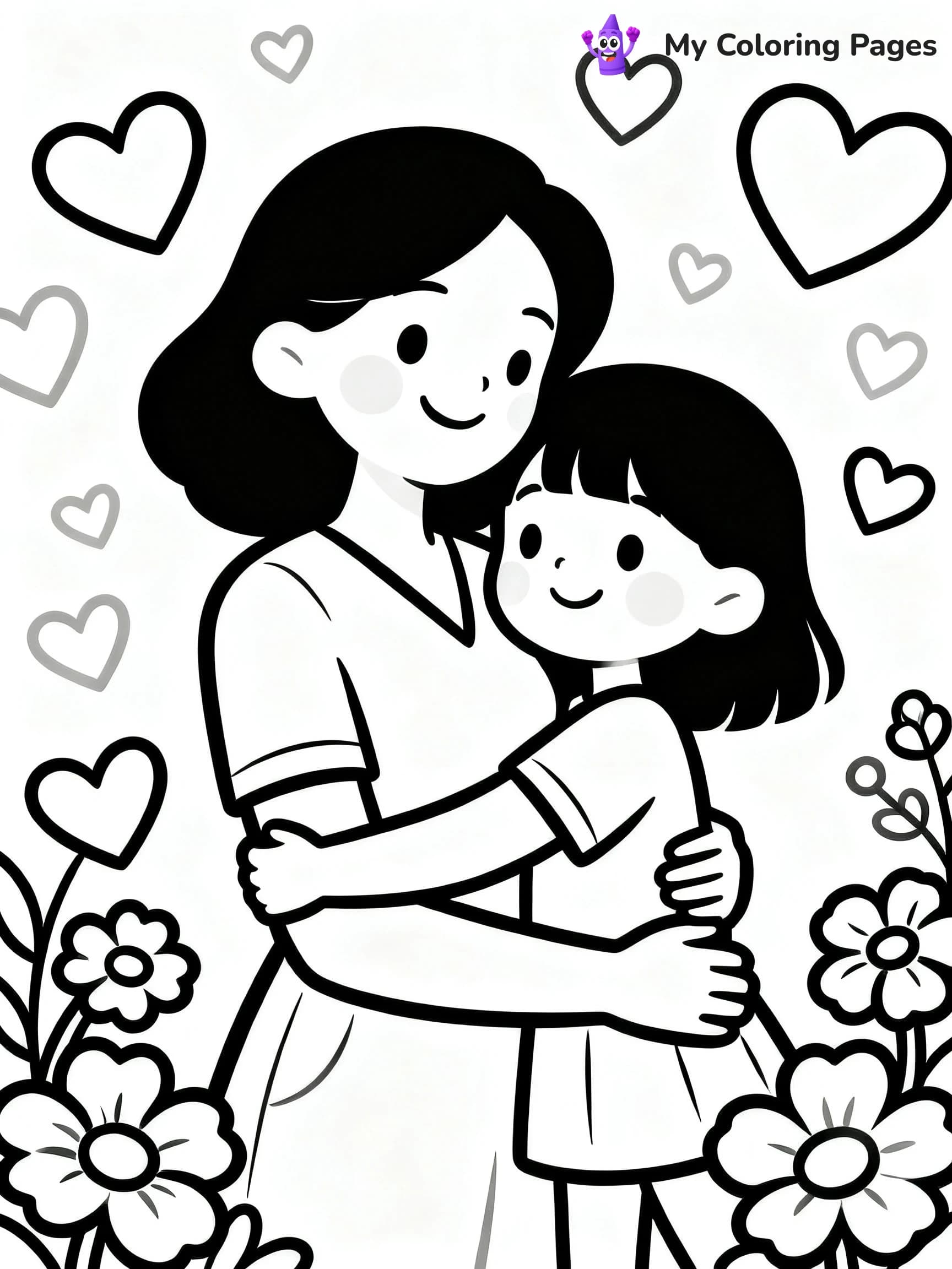 Best Mom Coloring Pages - 16