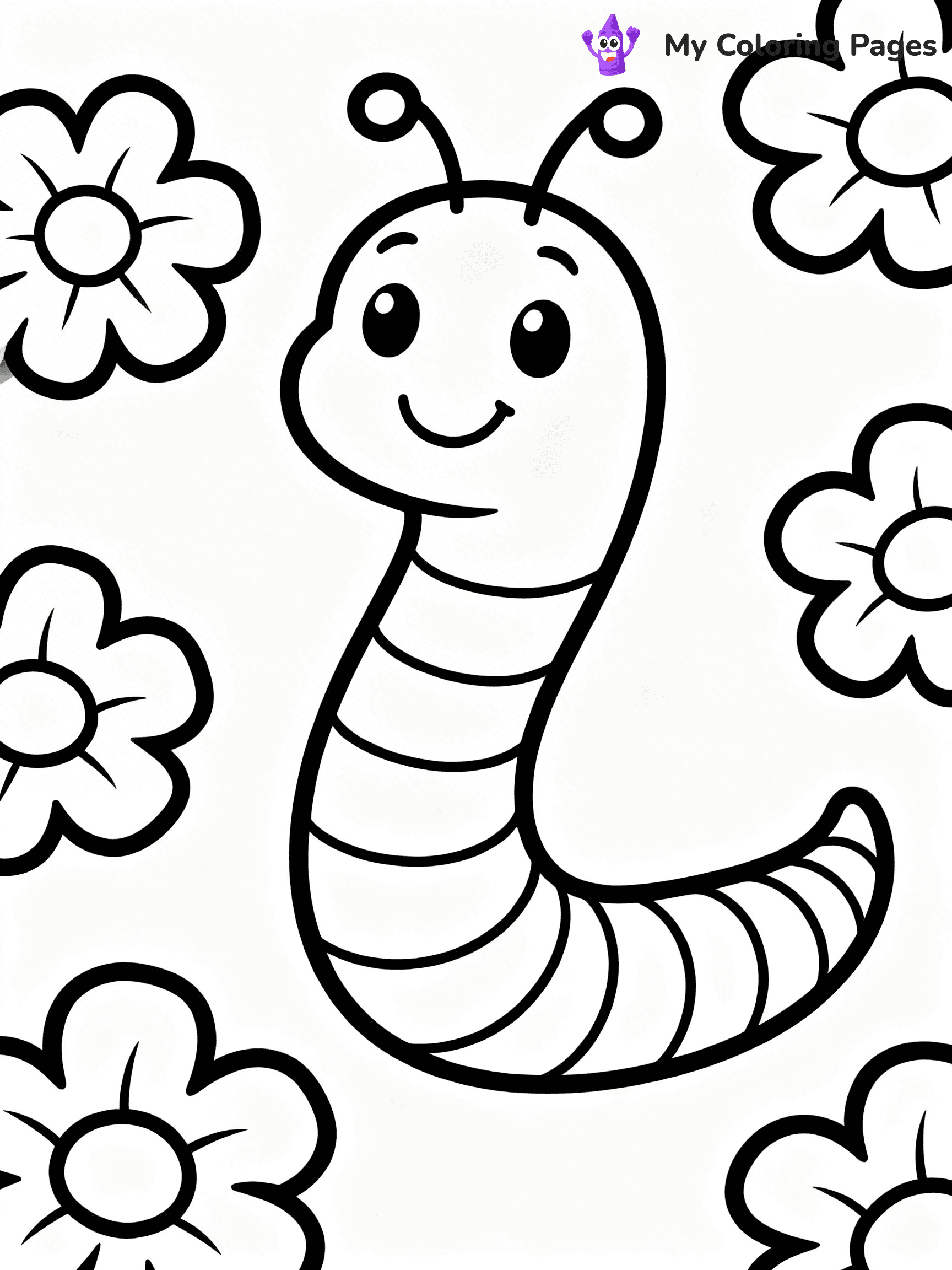 Worm Coloring Pages - 27