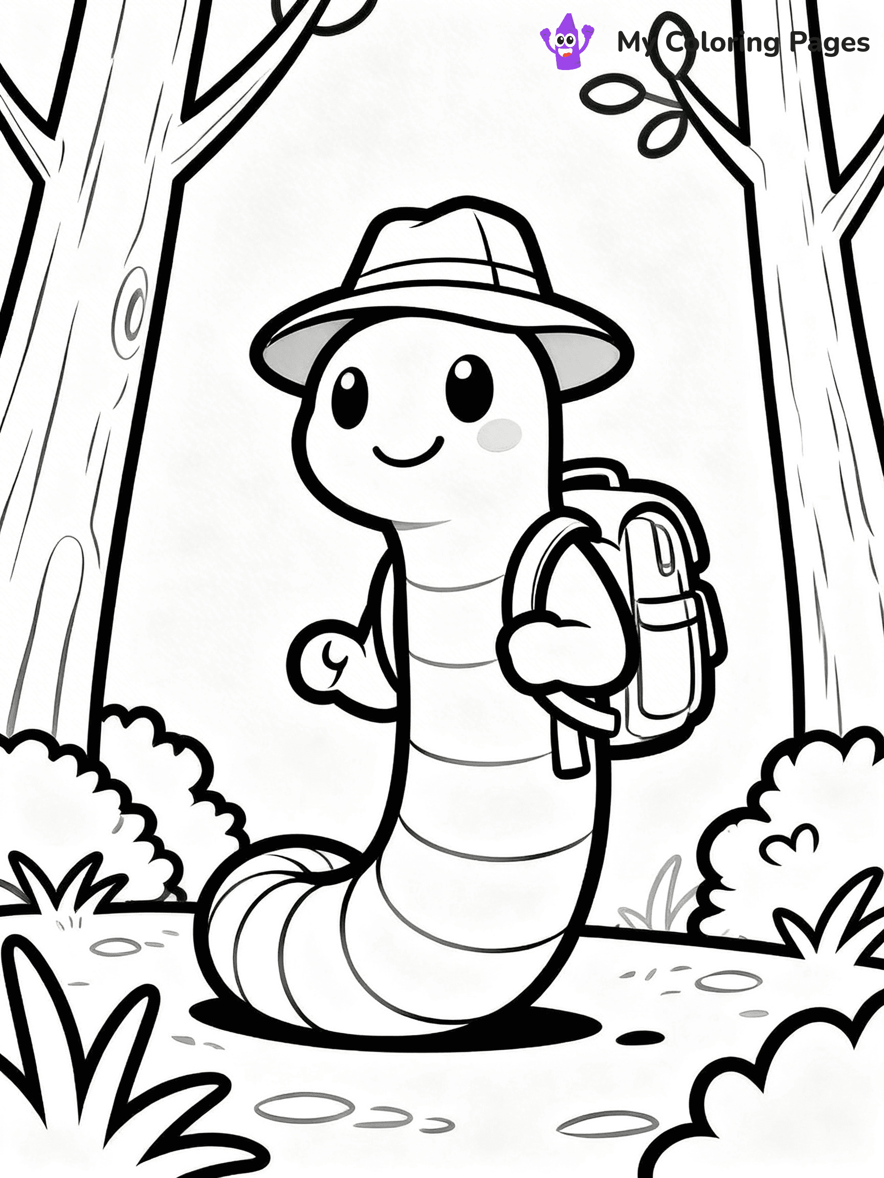 Worm Coloring Pages - 24