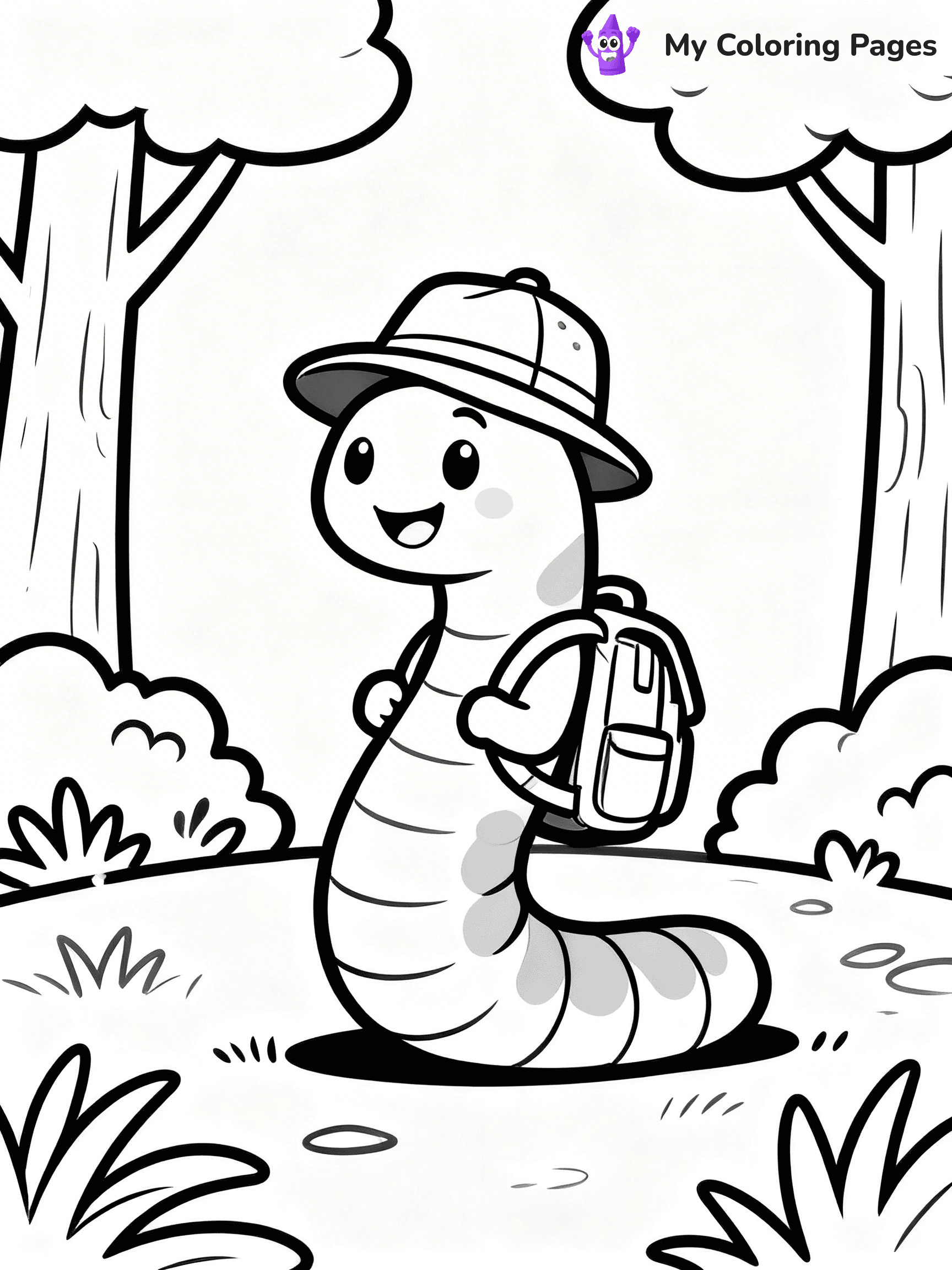 Worm Coloring Pages - 23