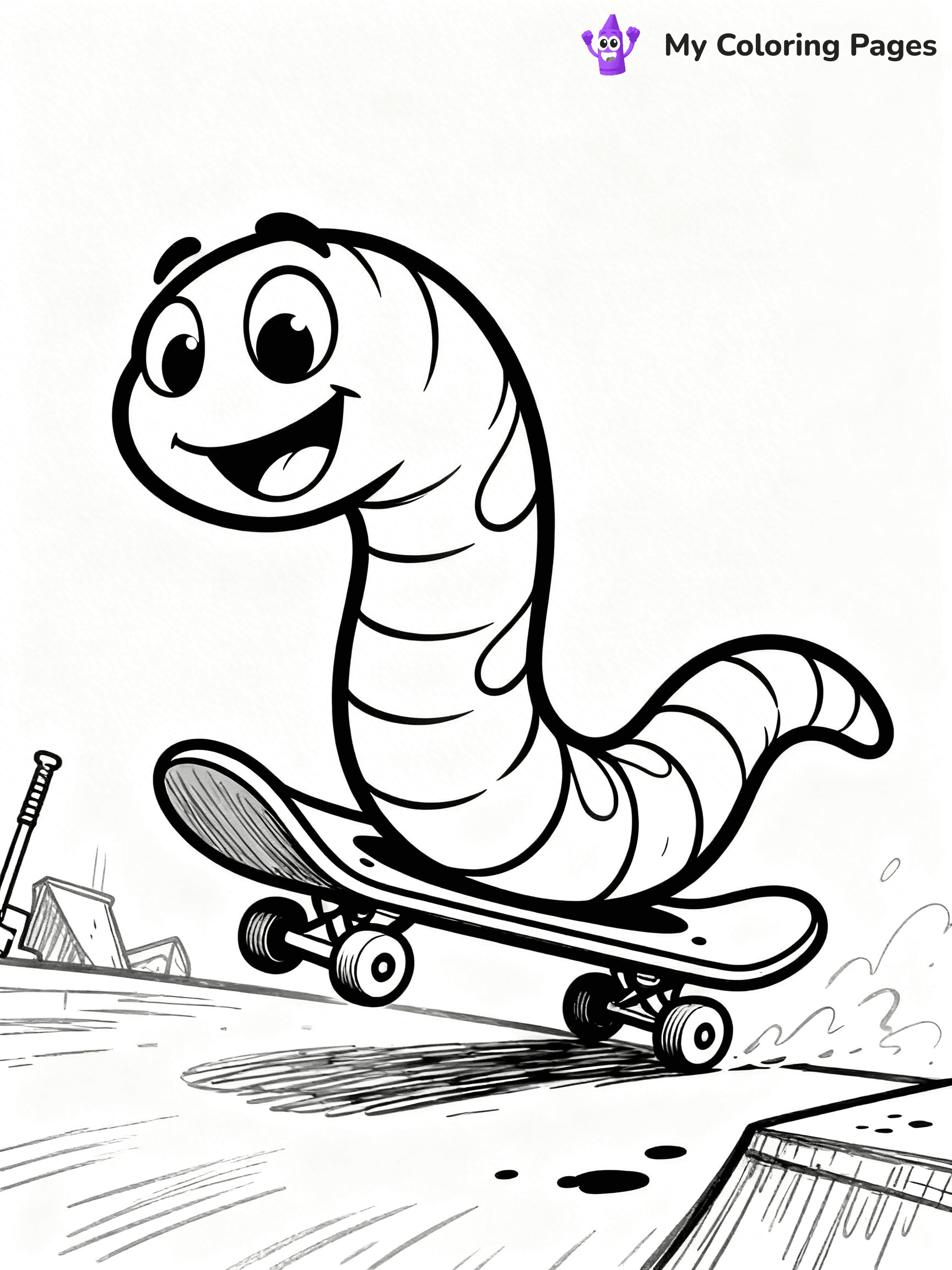 Worm Coloring Pages - 19