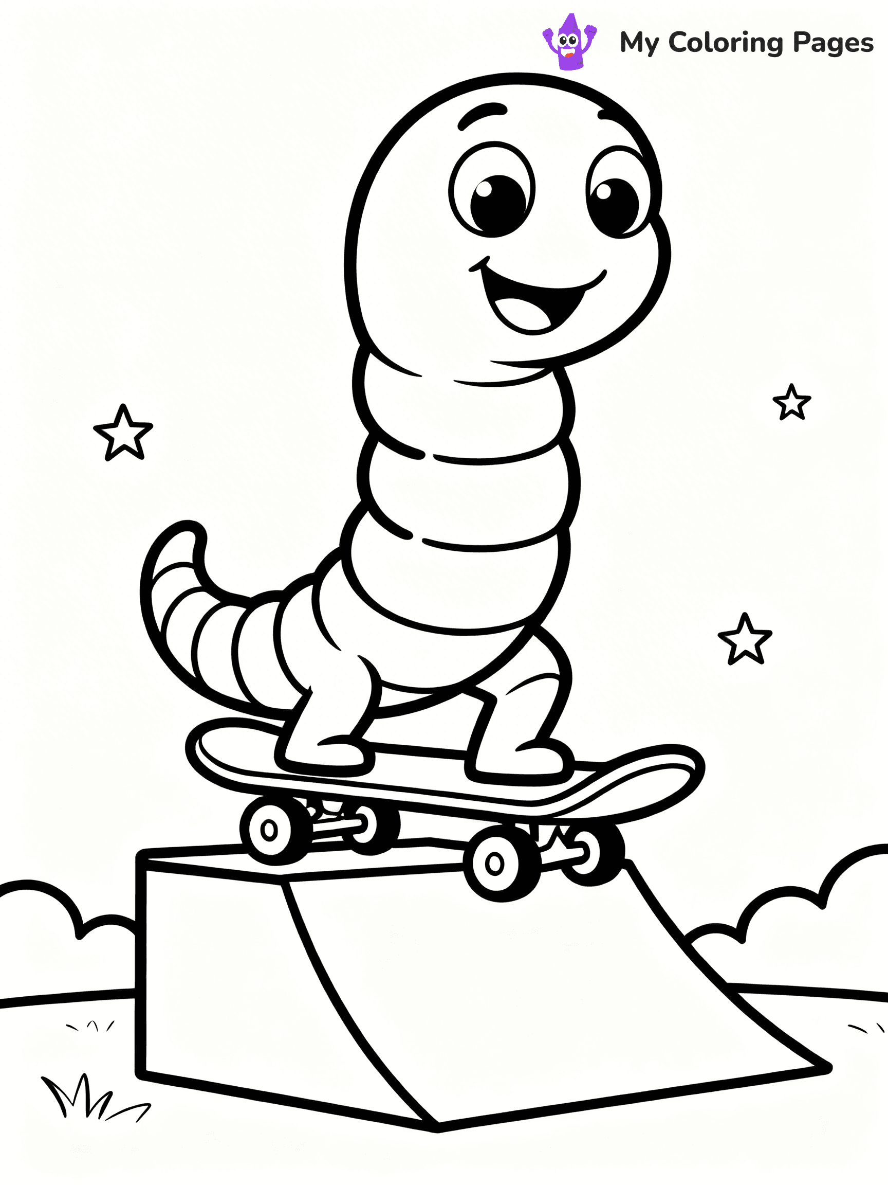 Worm Coloring Pages - 17