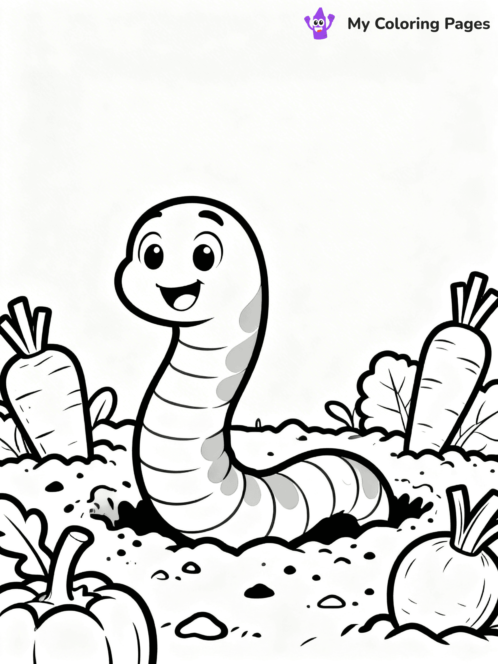 Worm Coloring Pages - 15