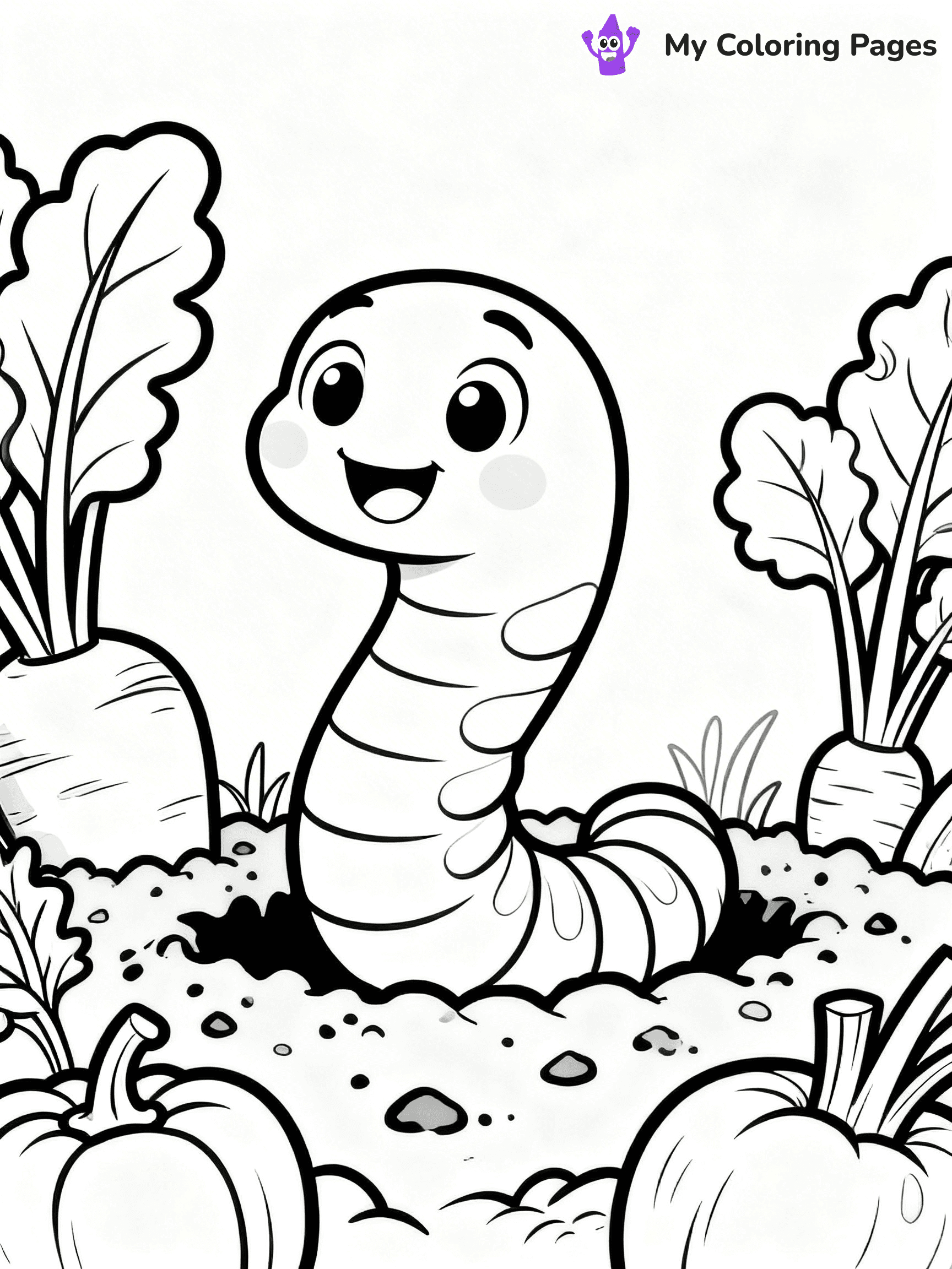 Worm Coloring Pages - 13