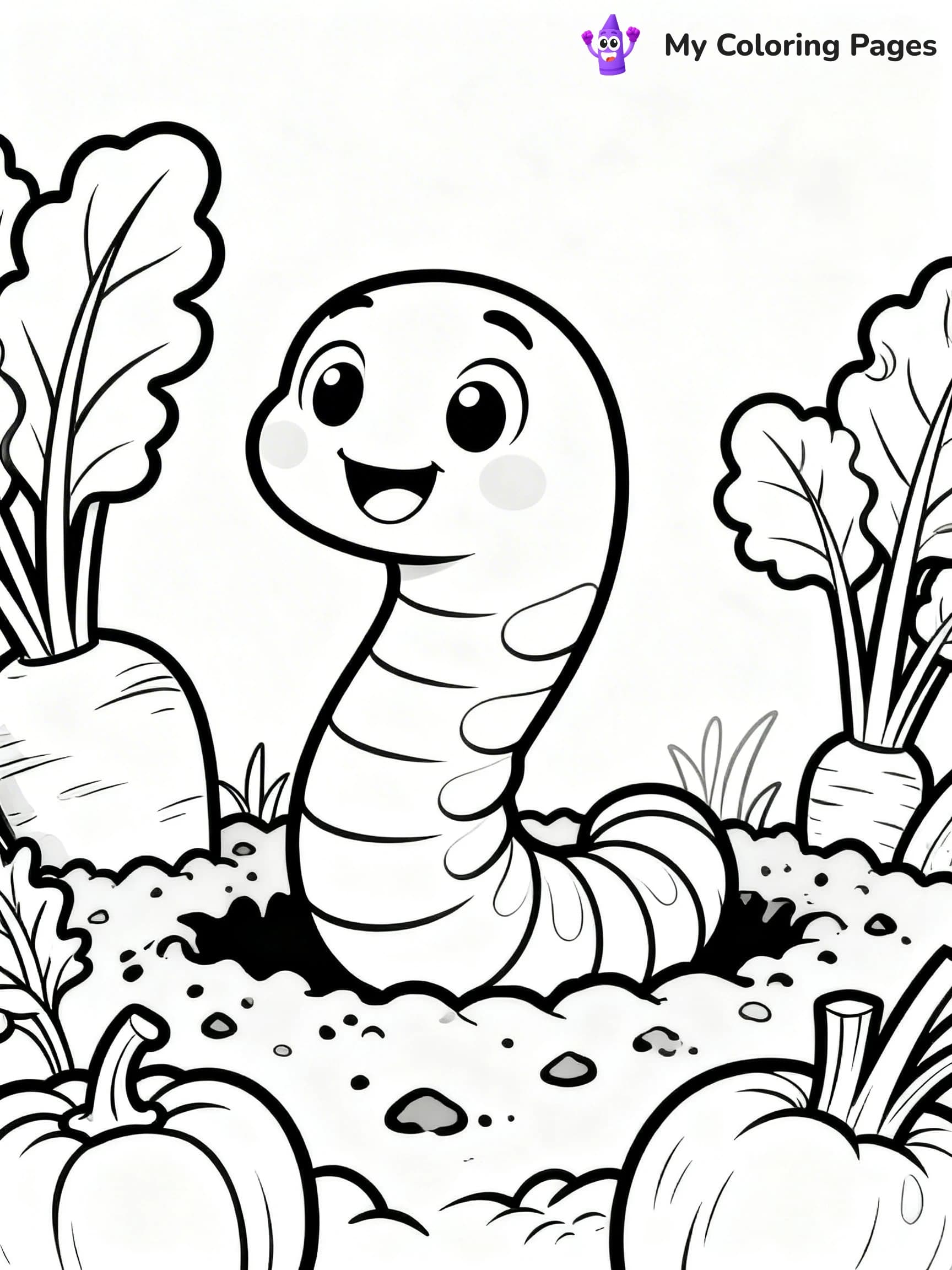 Worm Coloring Pages - 13
