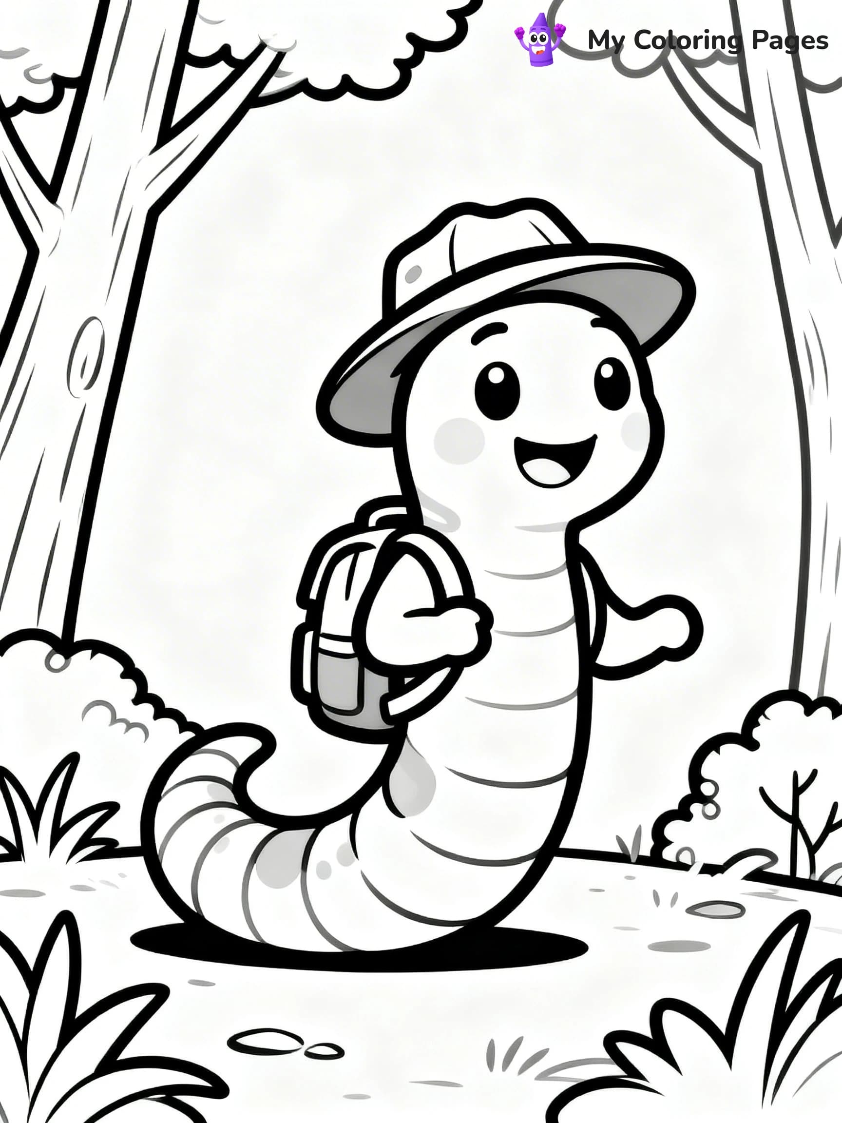 Worm Coloring Pages - 9