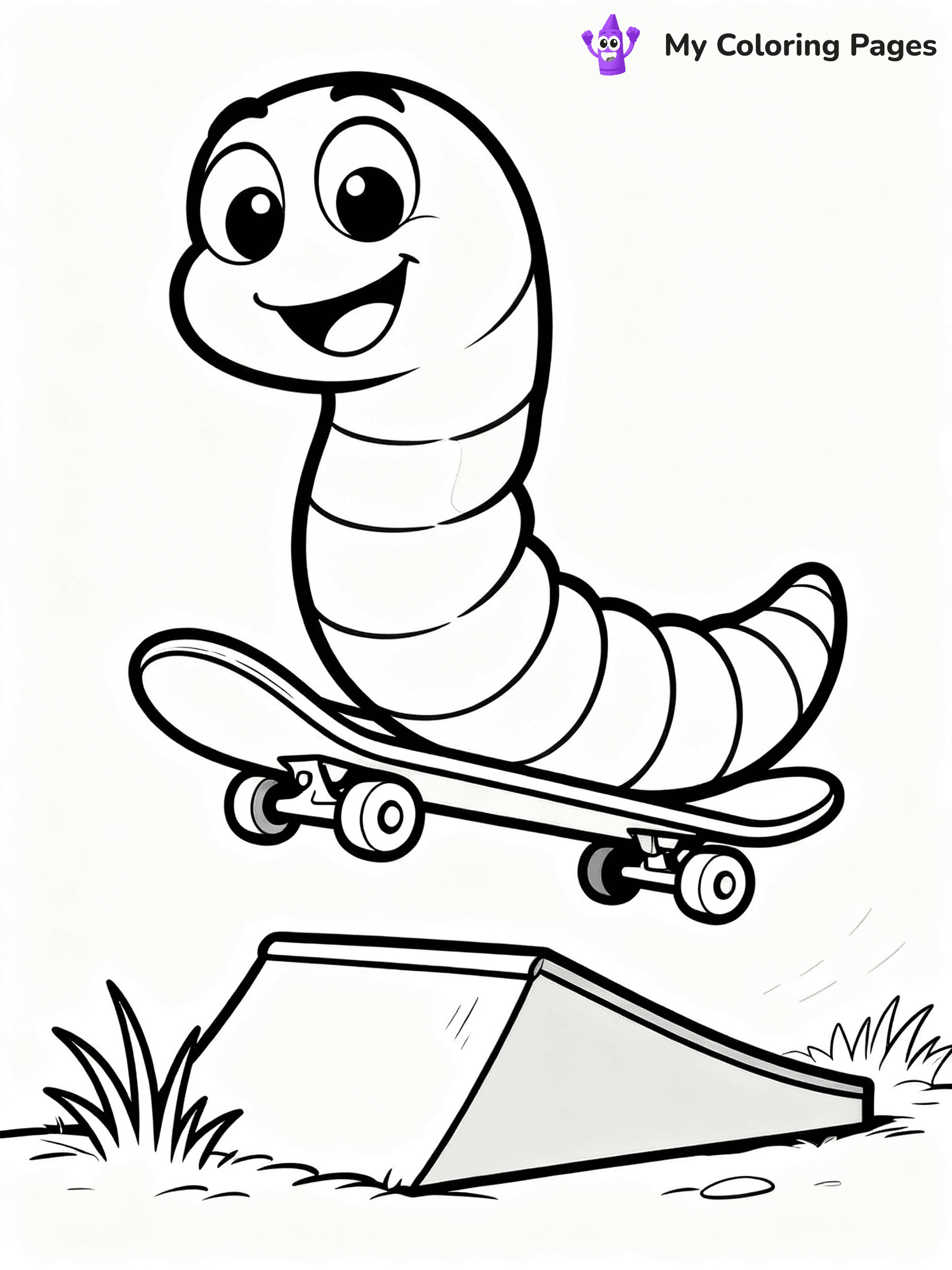 Worm Coloring Pages - 7
