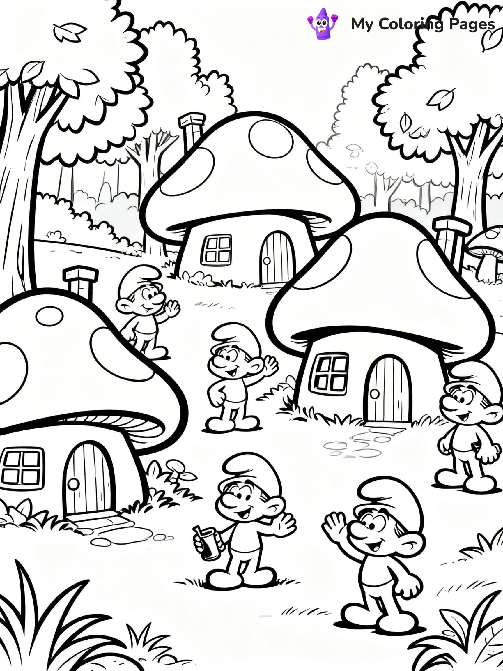 Smurf Coloring Pages - 9