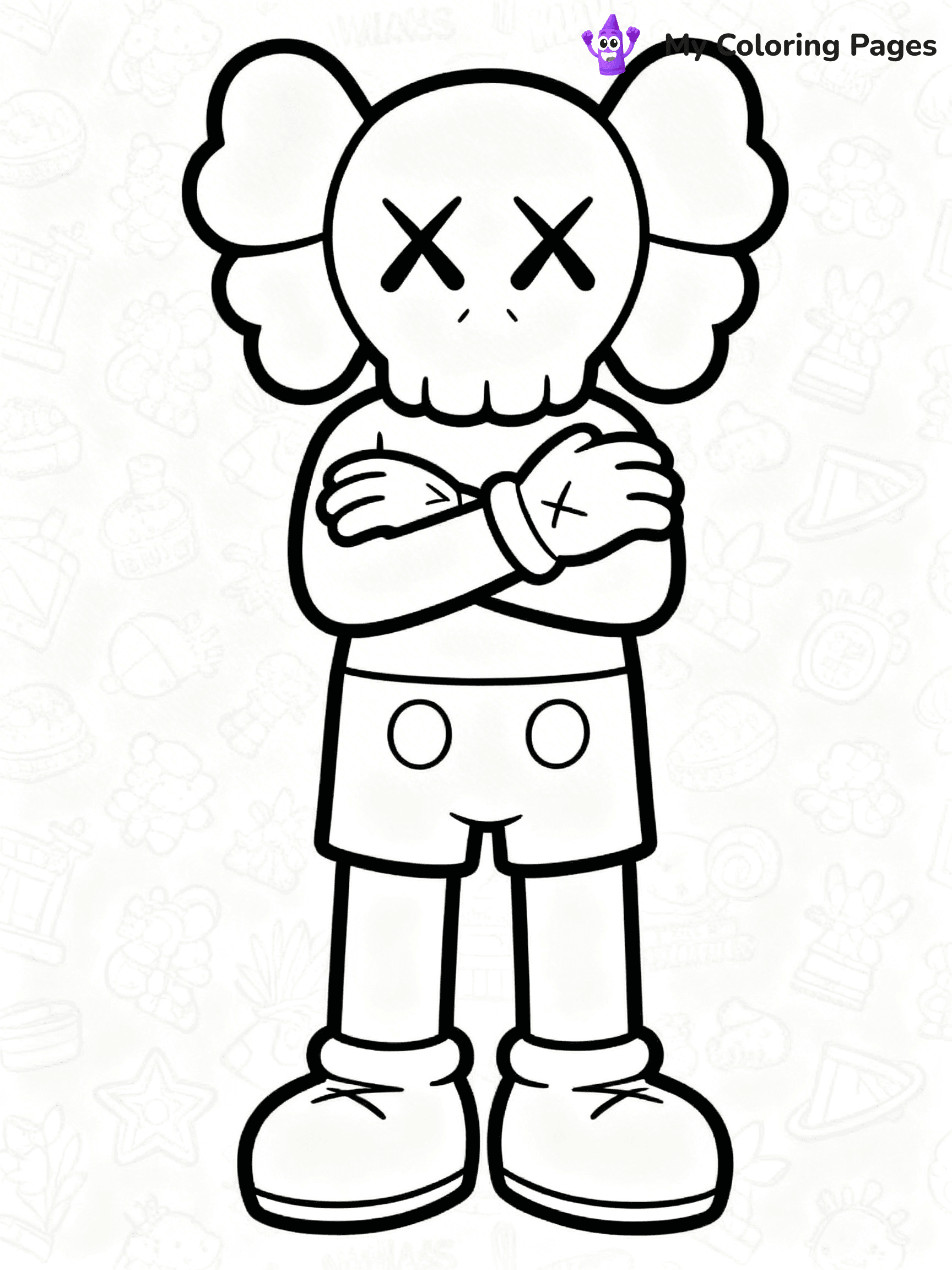Kaws Coloring Pages - 24