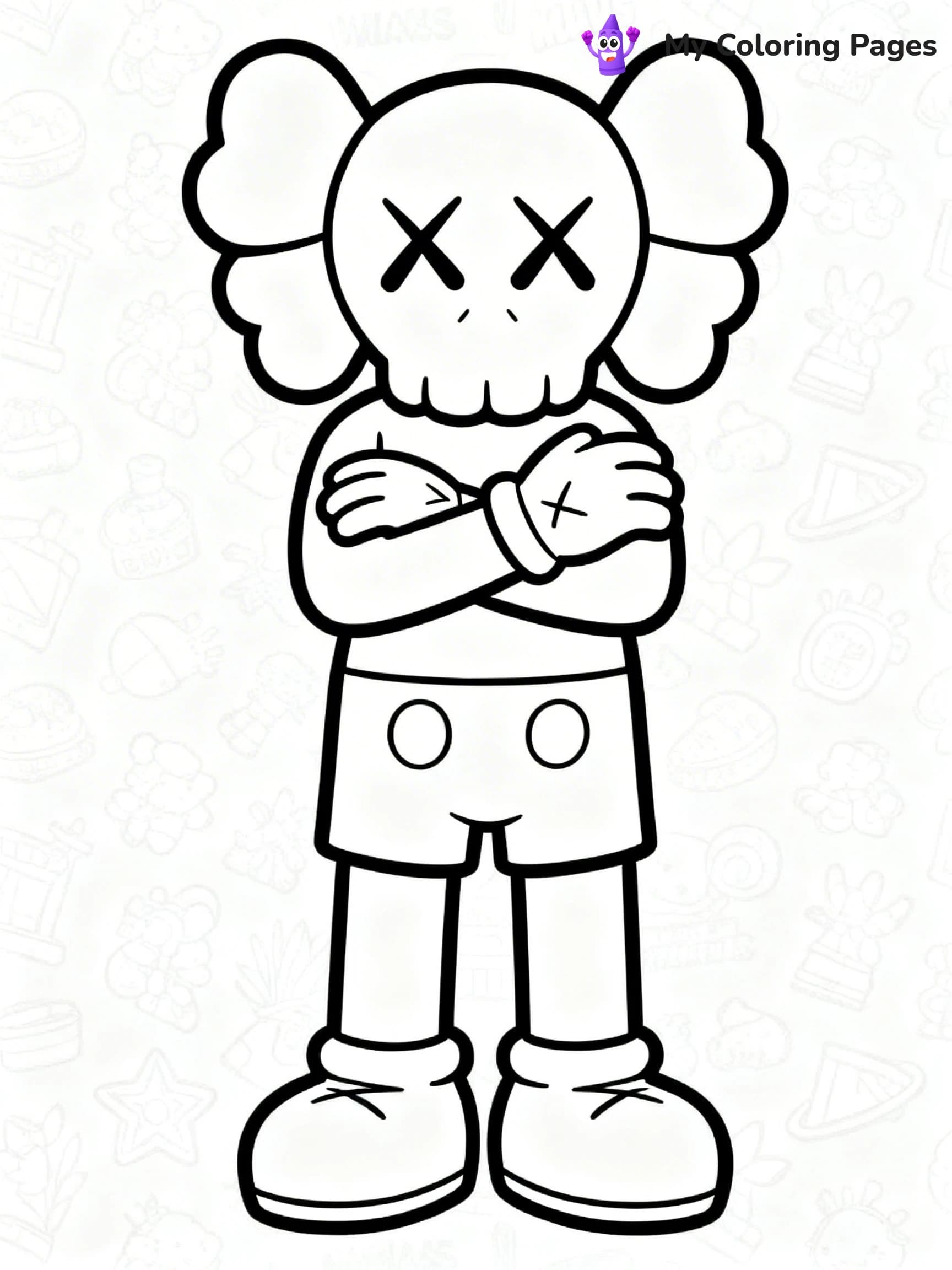Kaws Coloring Pages - 24