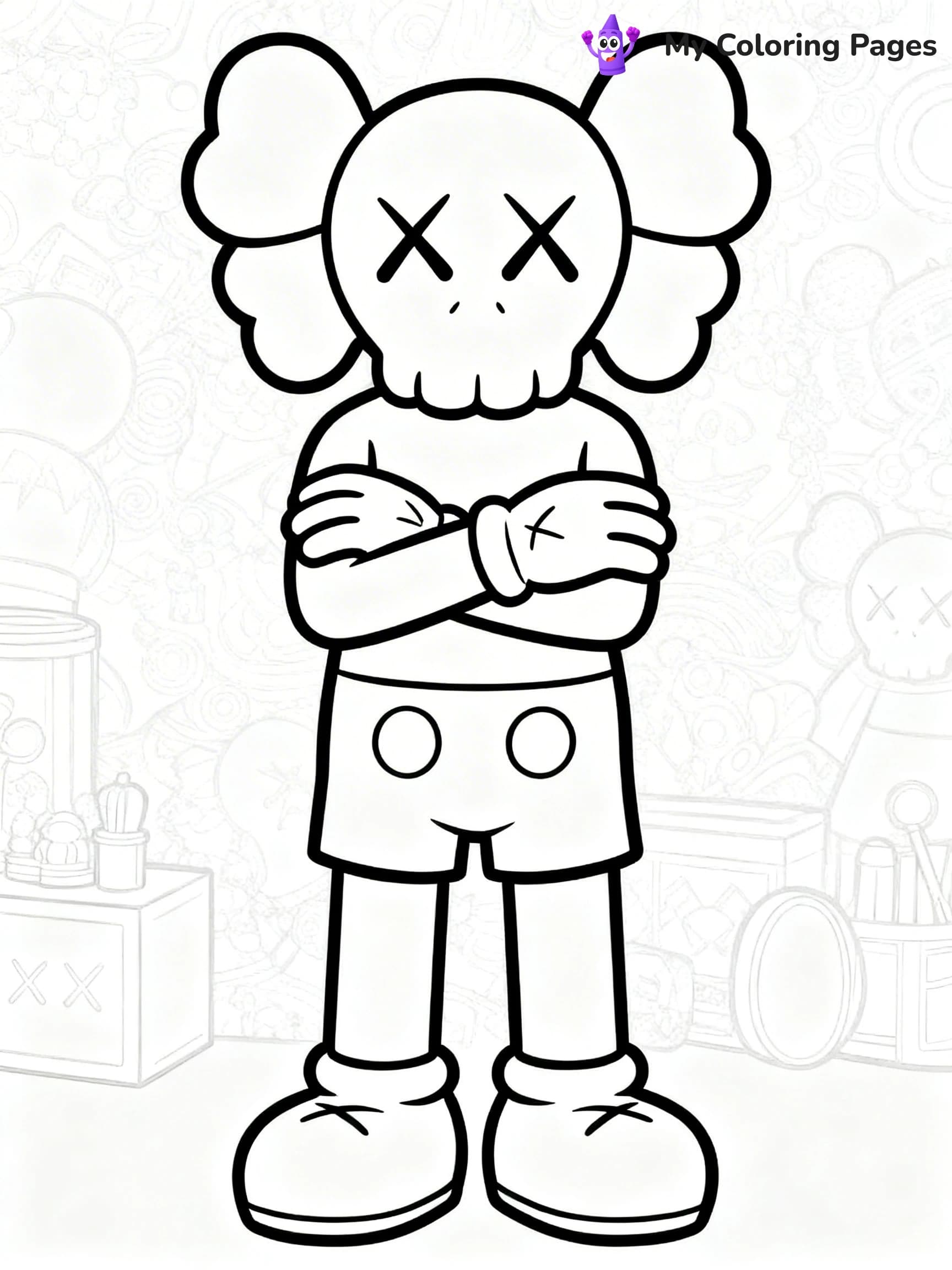 Kaws Coloring Pages - 23