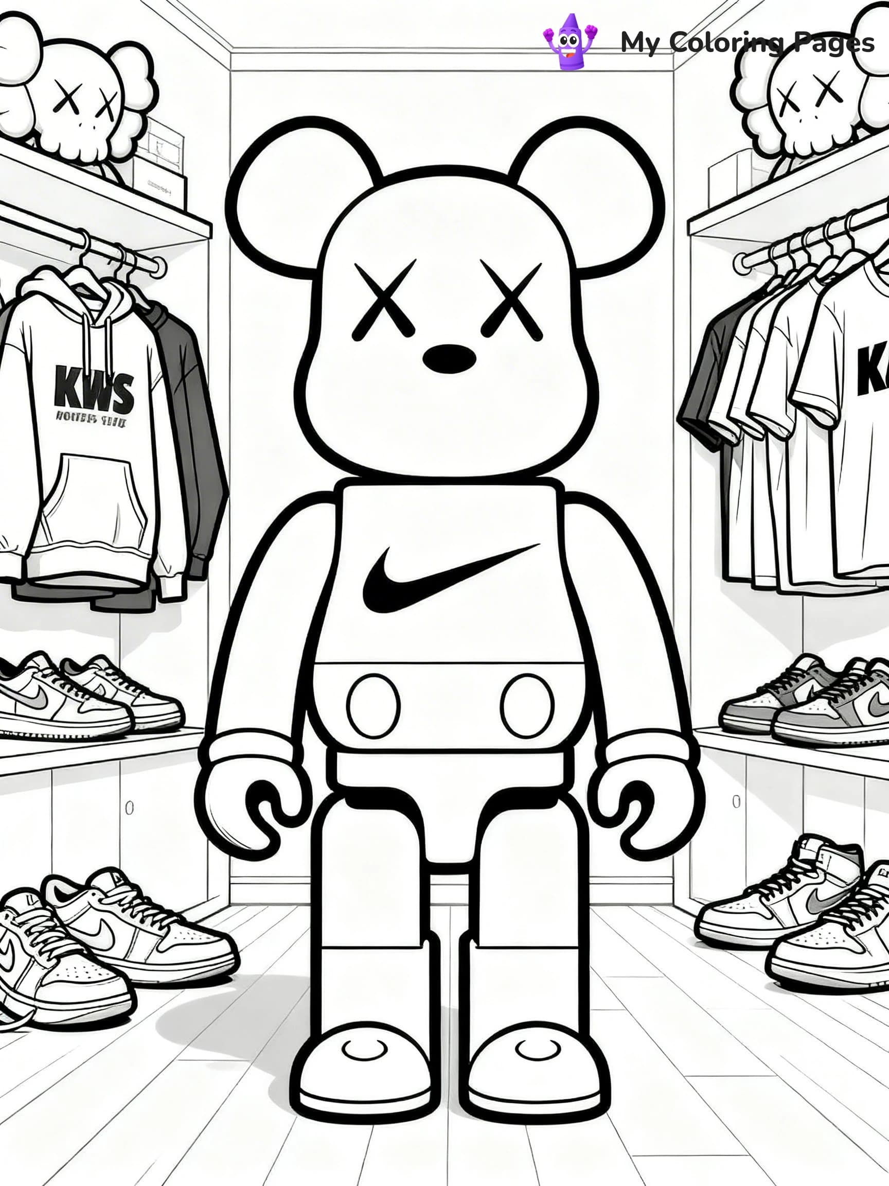 Kaws Coloring Pages - 17