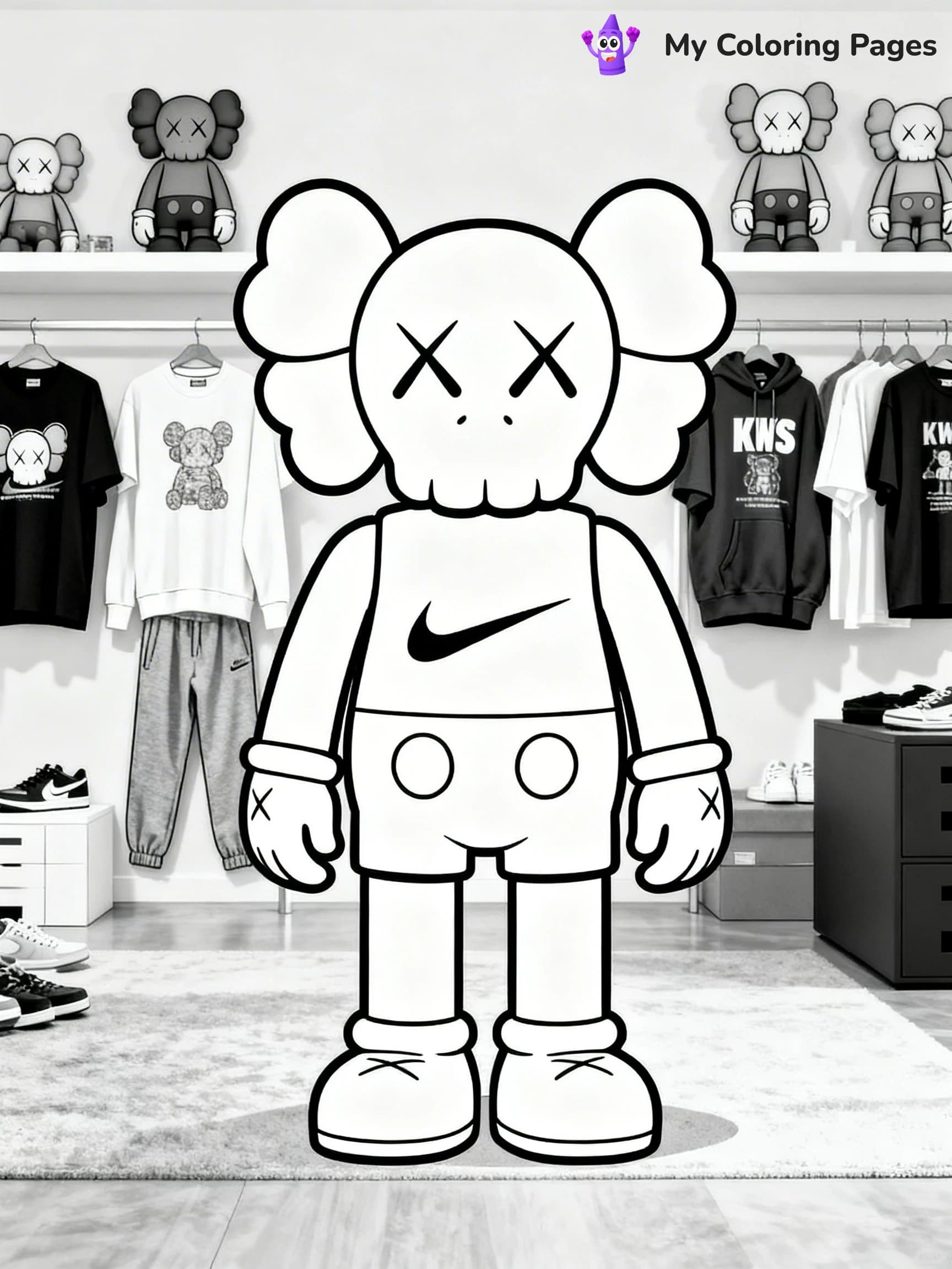 Kaws Coloring Pages - 13