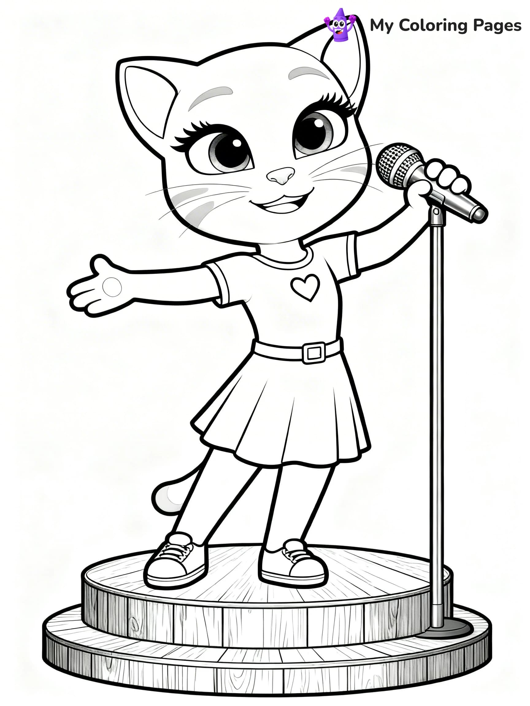 Talking Tom Coloring Pages - 12
