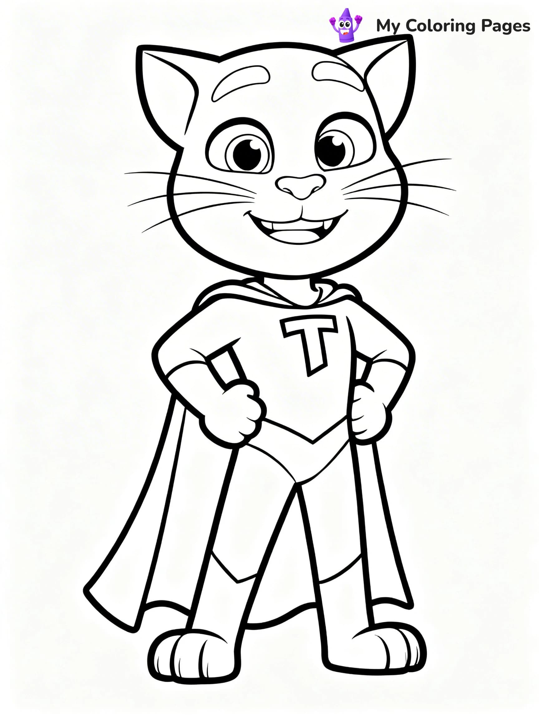 Talking Tom Coloring Pages - 11